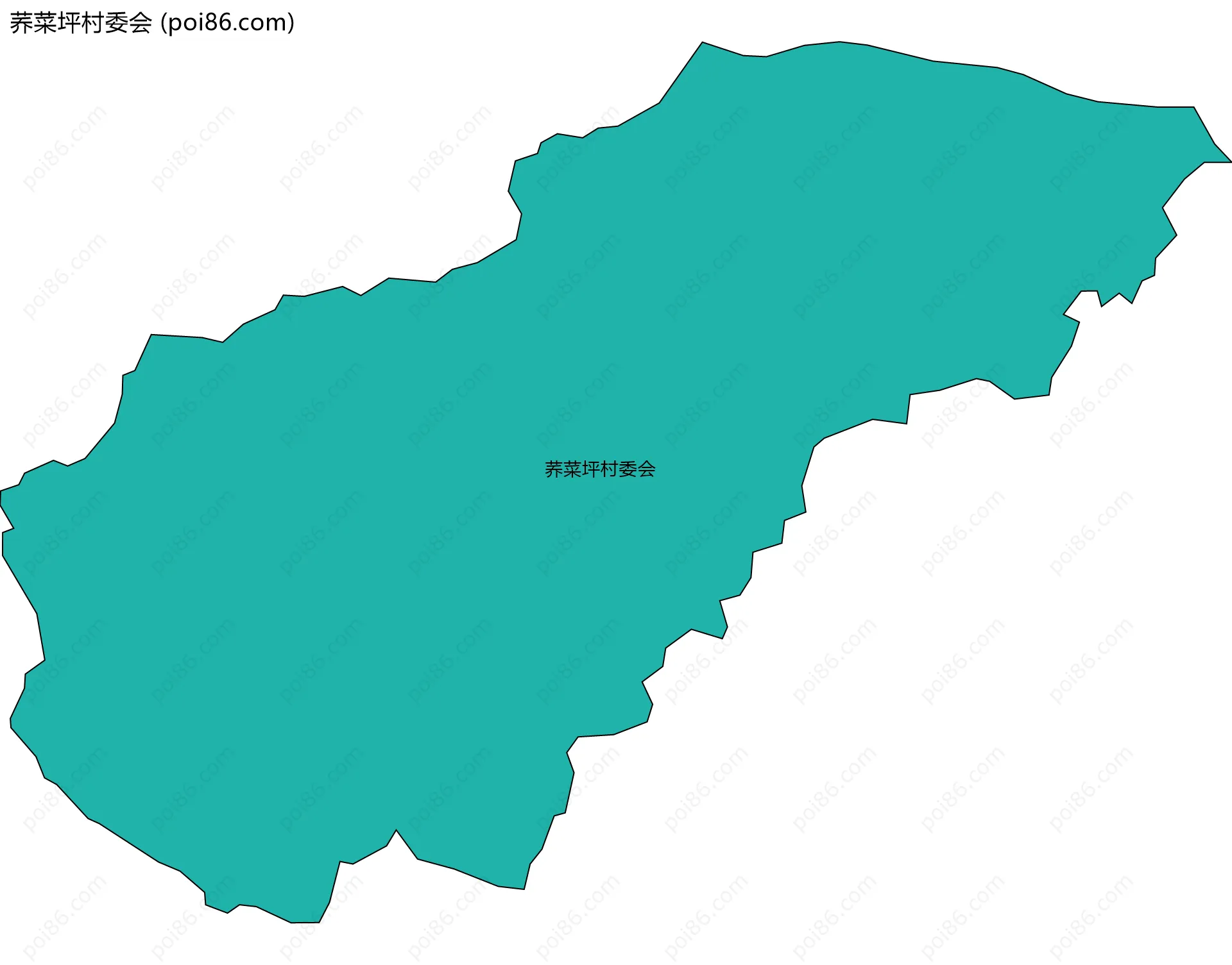 荞菜坪村委会边界地图