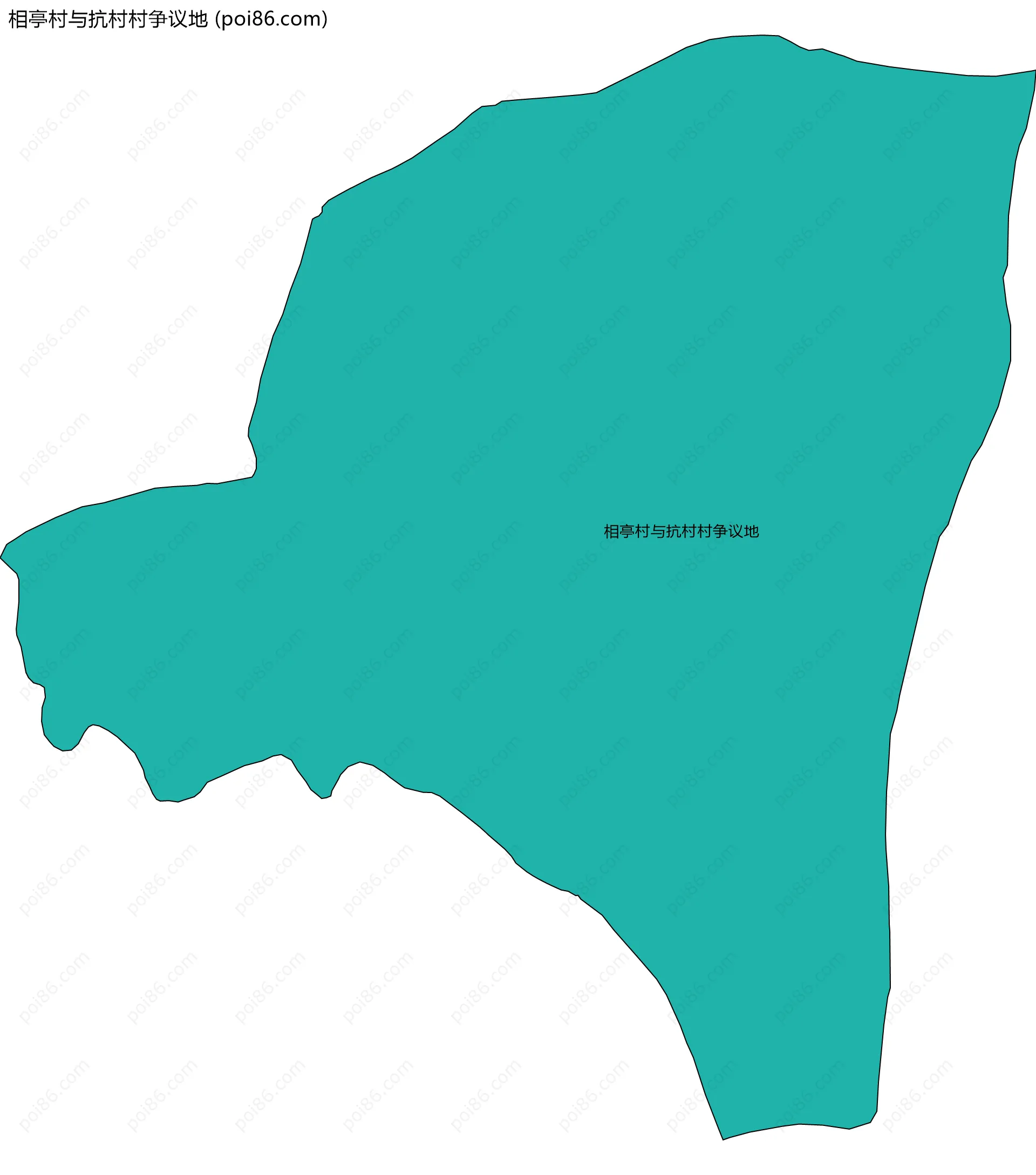 相亭村与抗村村争议地边界地图