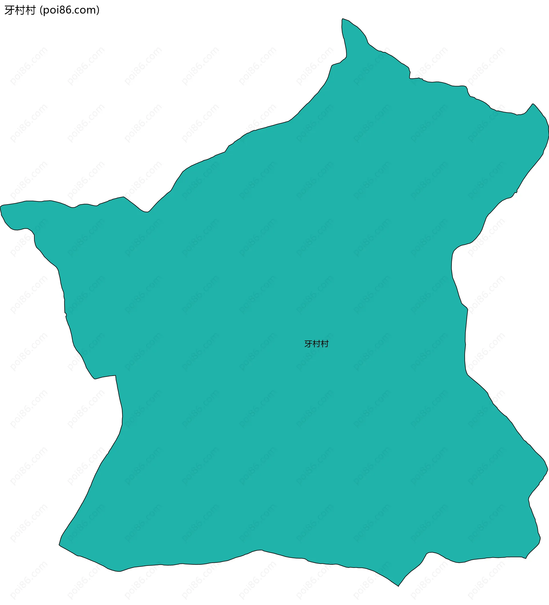 牙村村边界地图