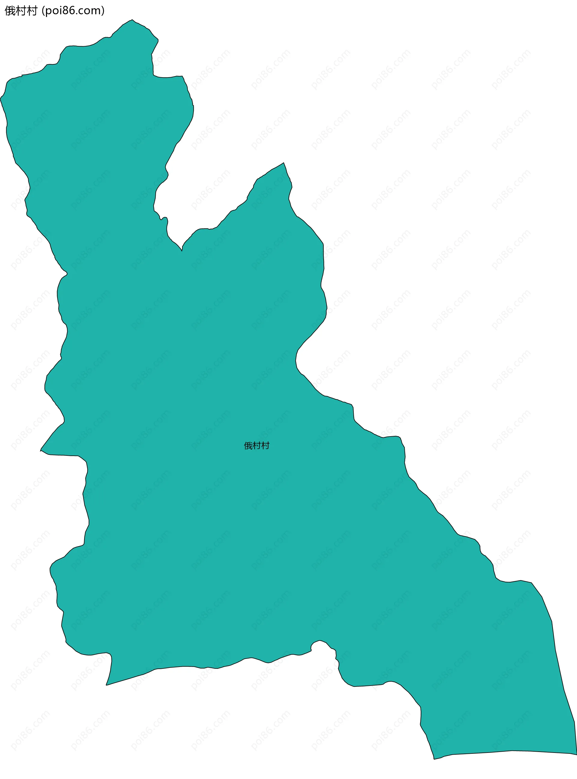 俄村村边界地图