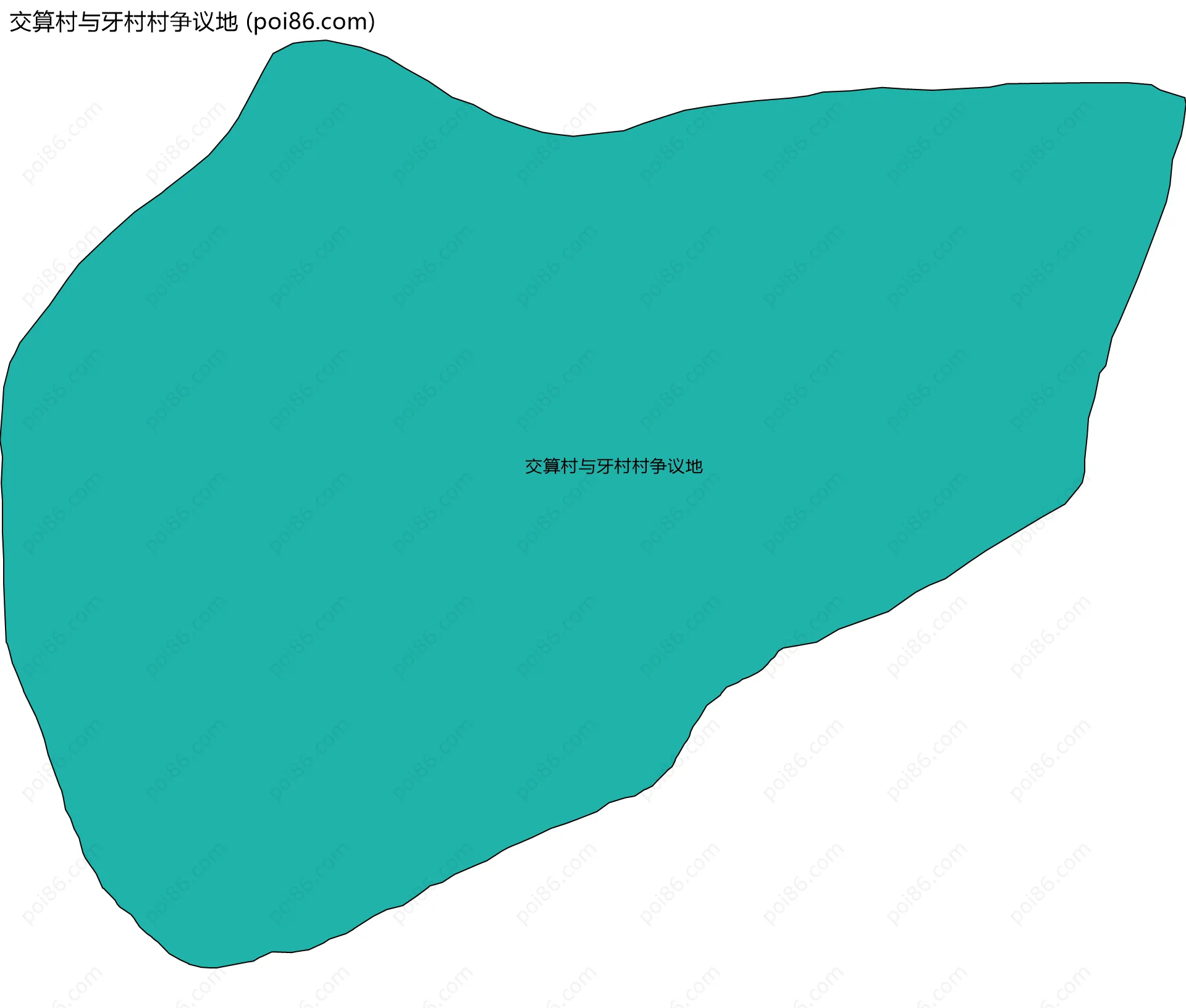 交算村与牙村村争议地边界地图