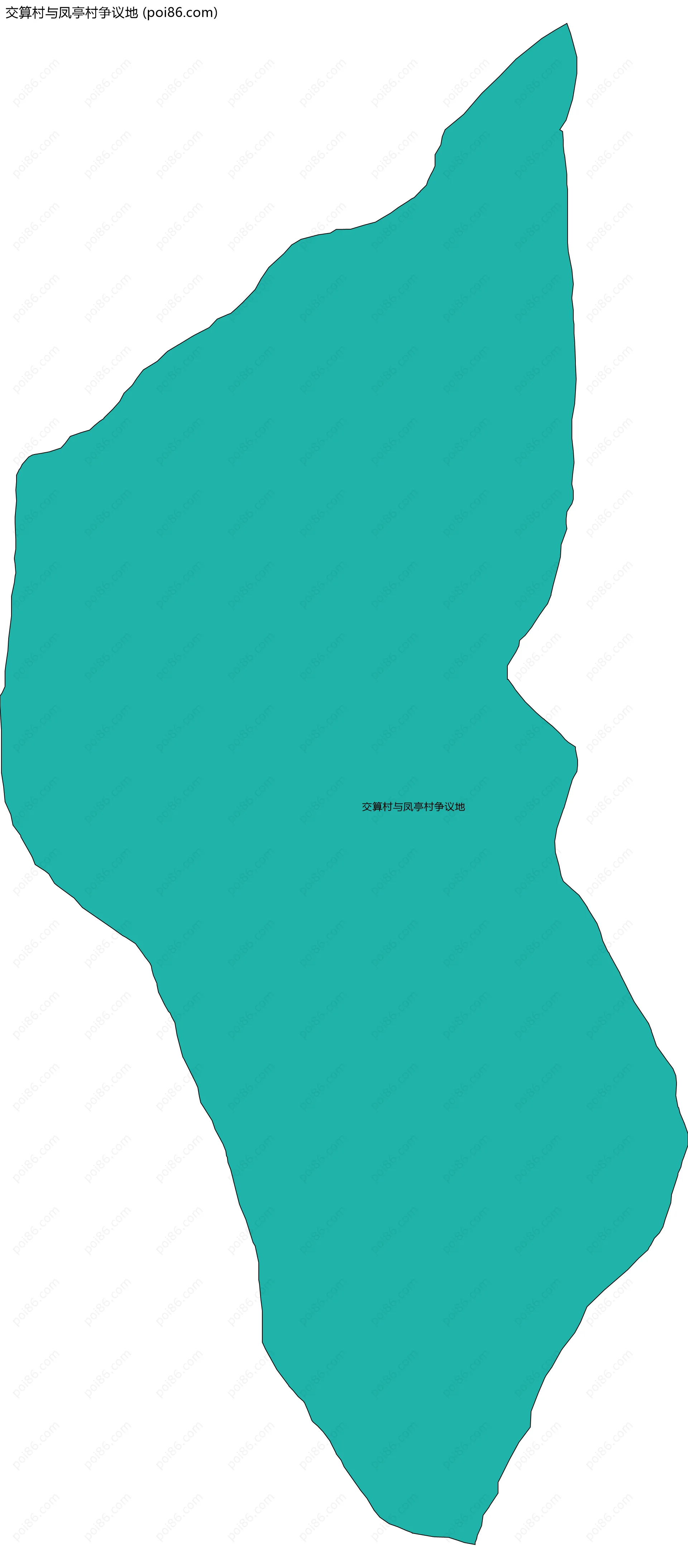 交算村与凤亭村争议地边界地图