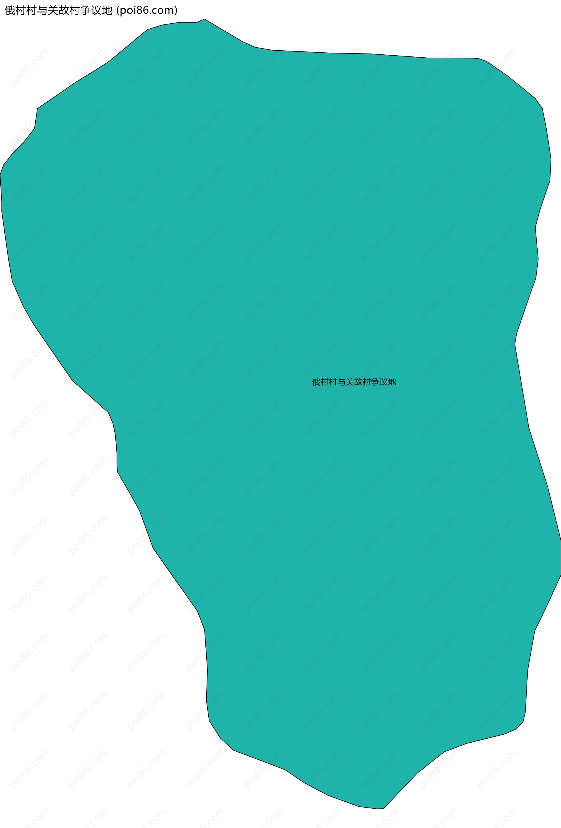 俄村村与关故村争议地边界地图