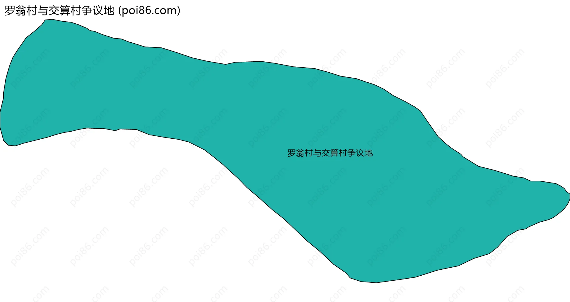 罗翁村与交算村争议地边界地图