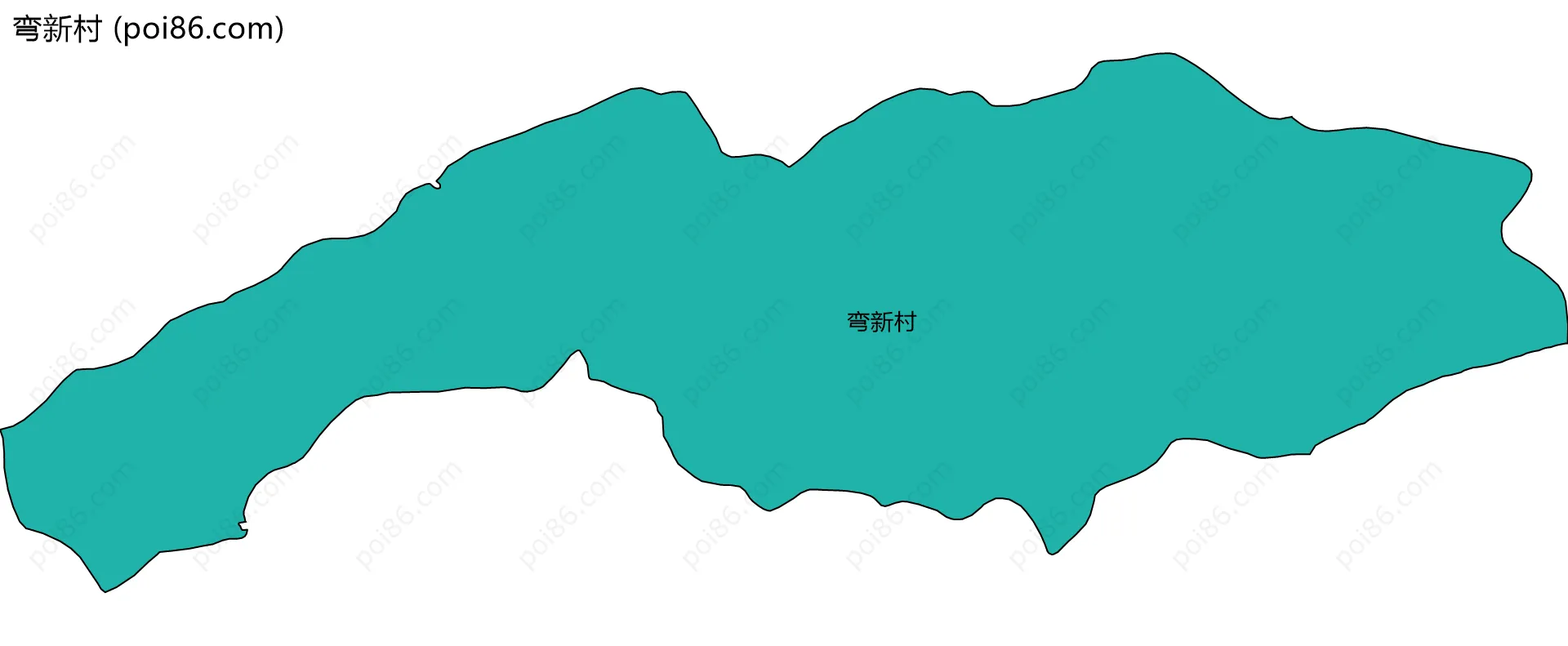 弯新村边界地图