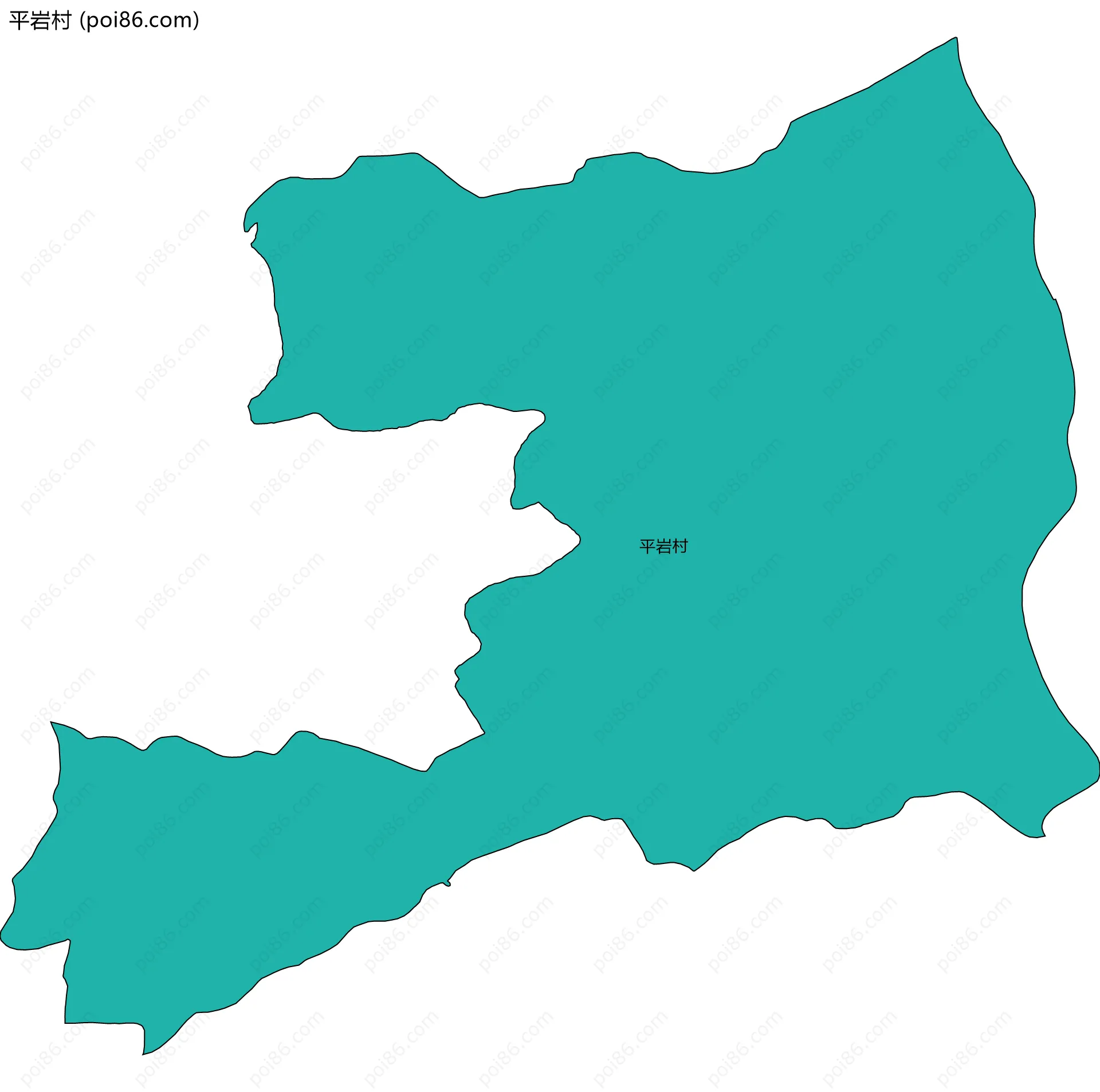 平岩村边界地图