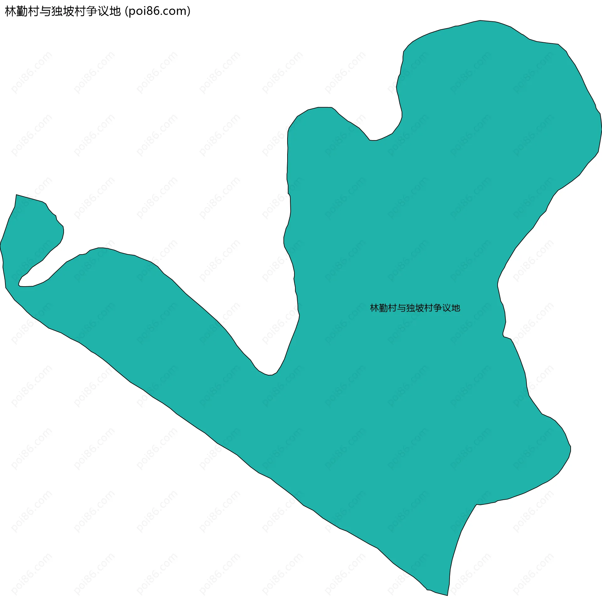 林勤村与独坡村争议地边界地图