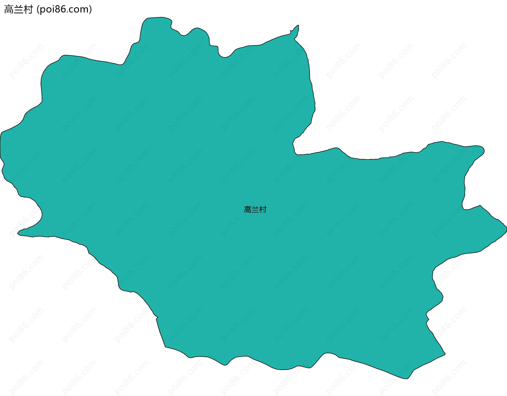 高兰村边界地图