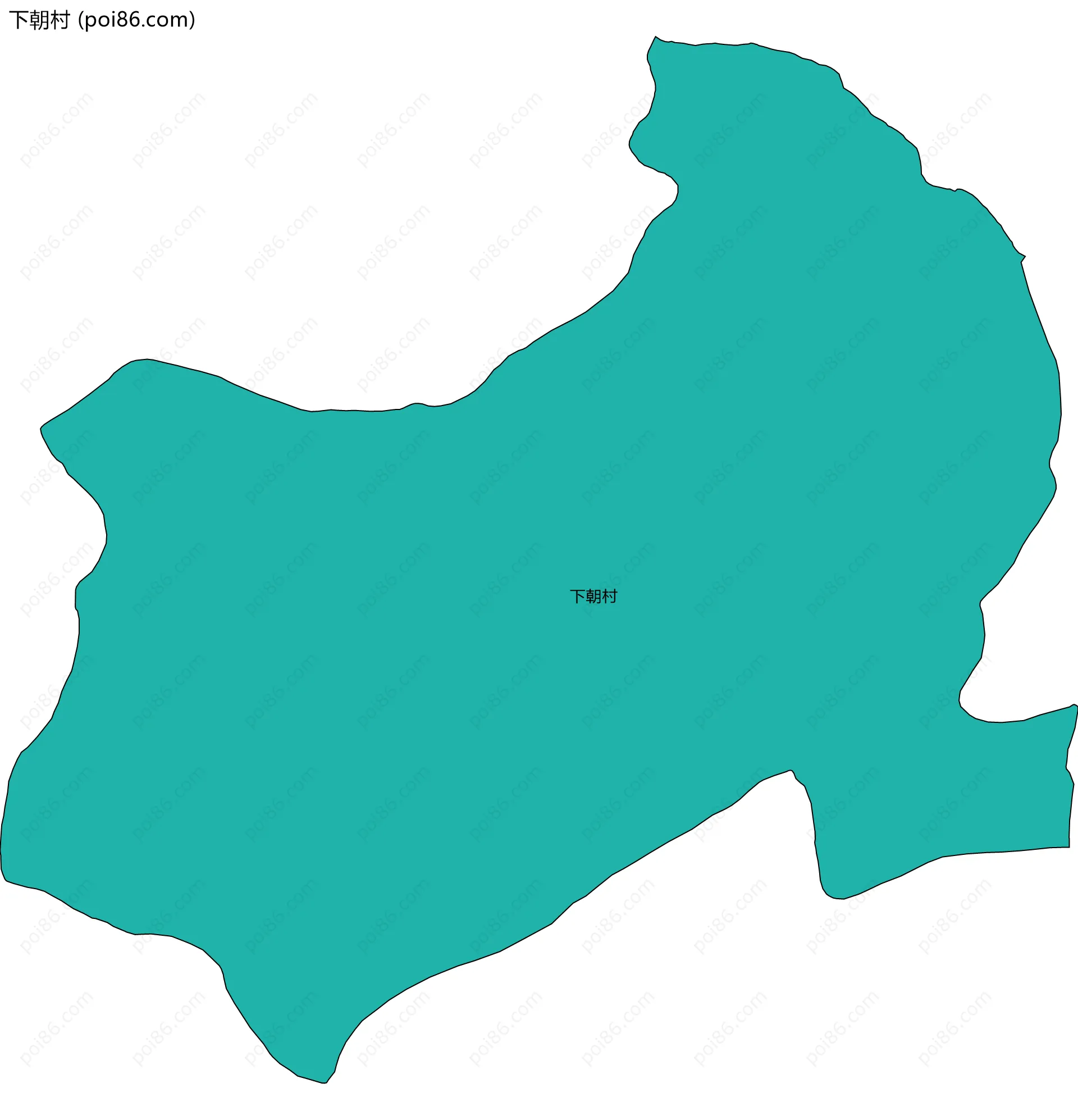 下朝村边界地图