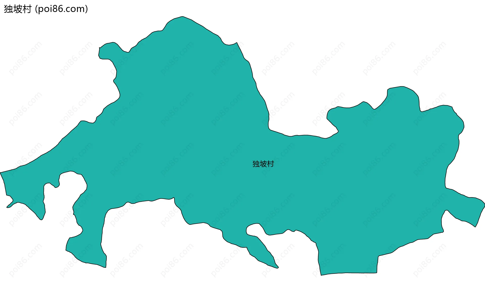 独坡村边界地图