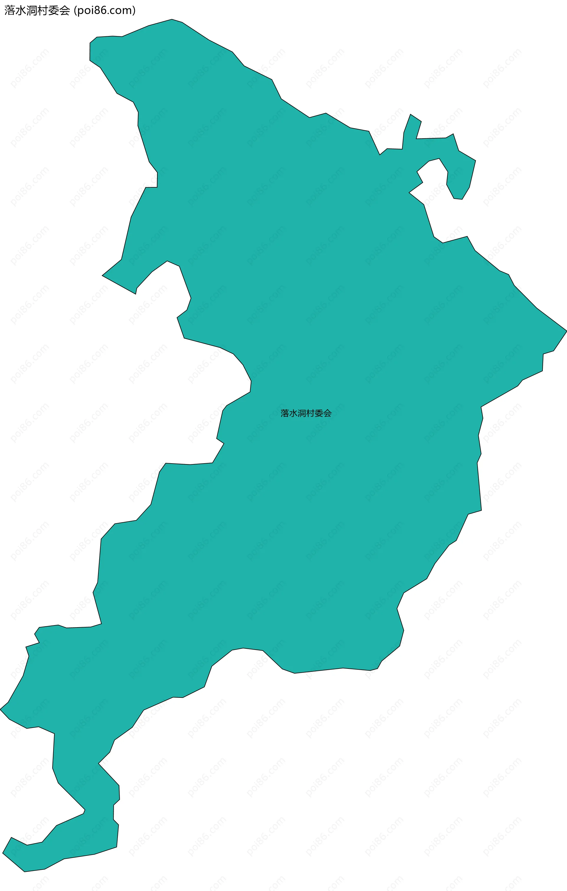 落水洞村委会边界地图