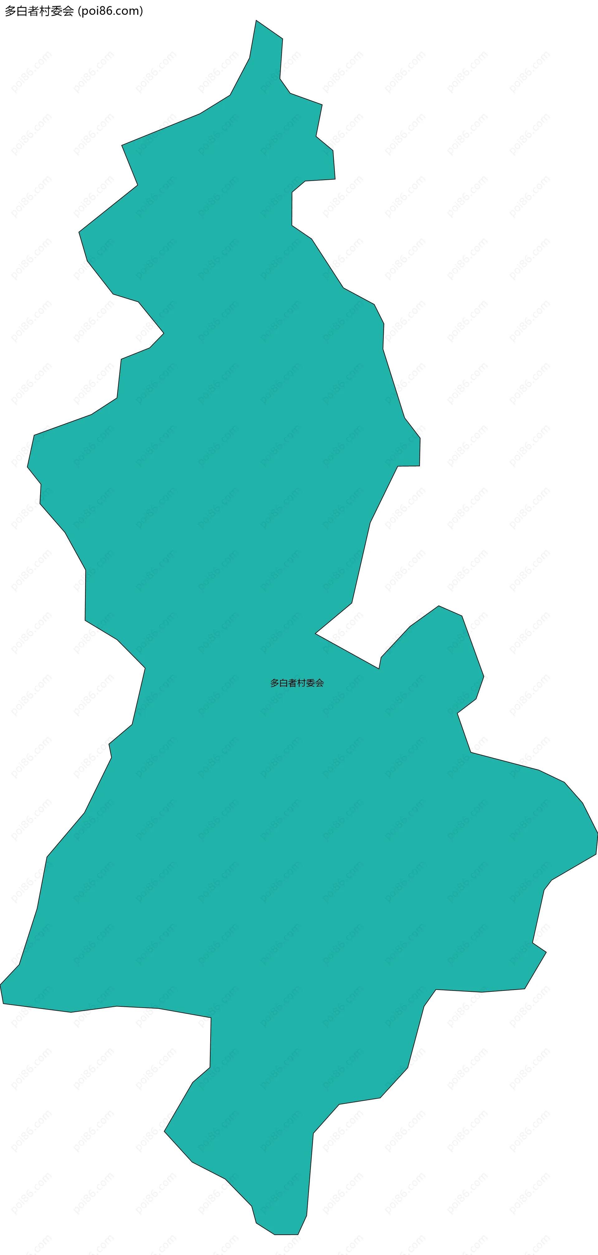 多白者村委会边界地图