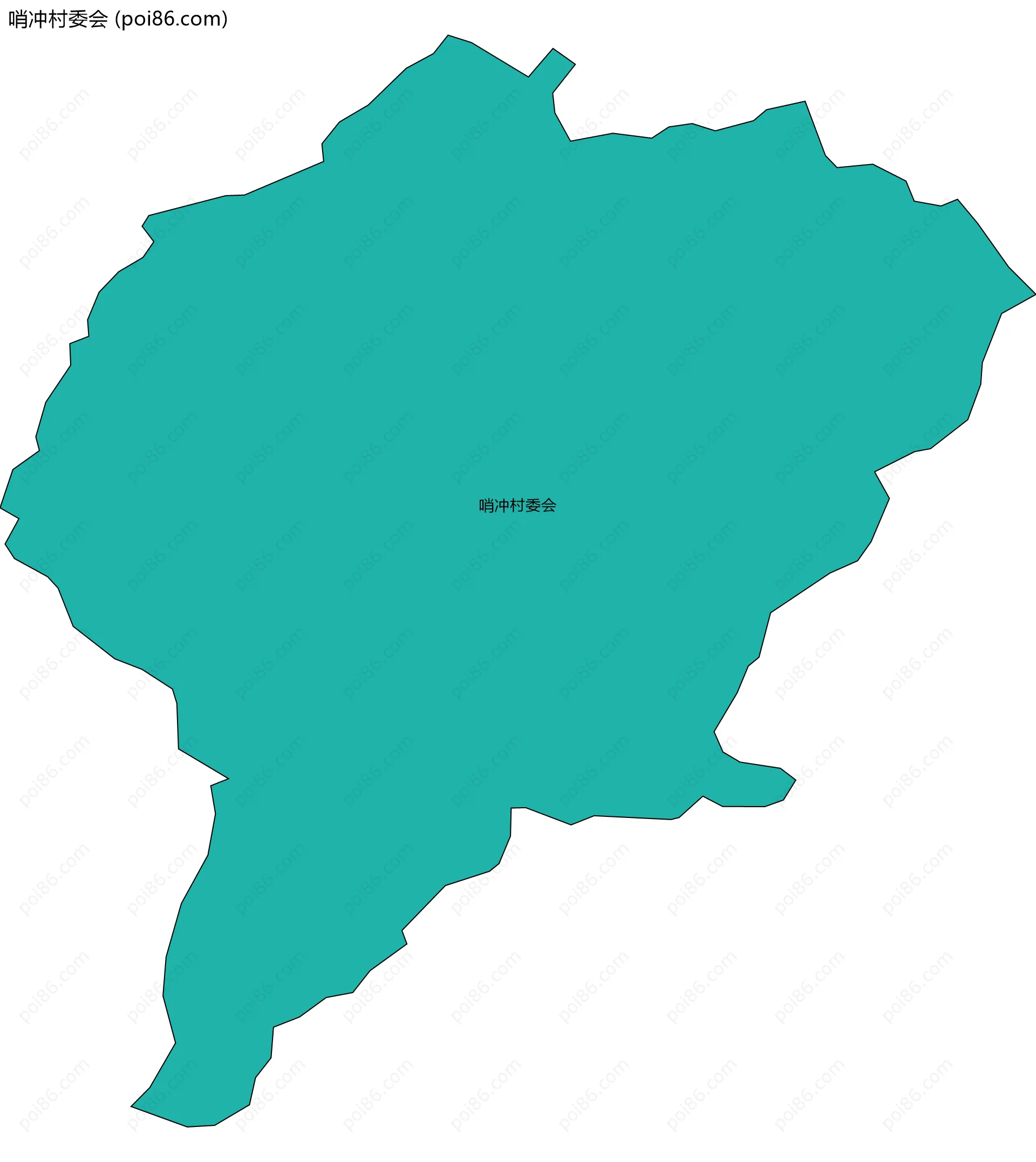 哨冲村委会边界地图