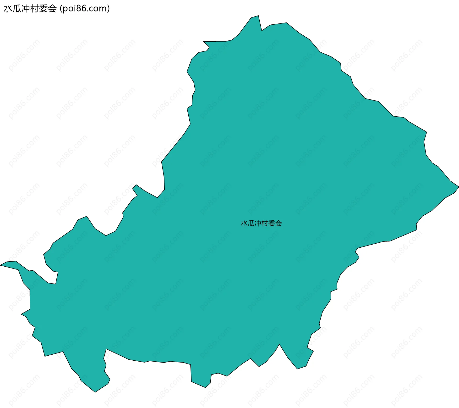 水瓜冲村委会边界地图