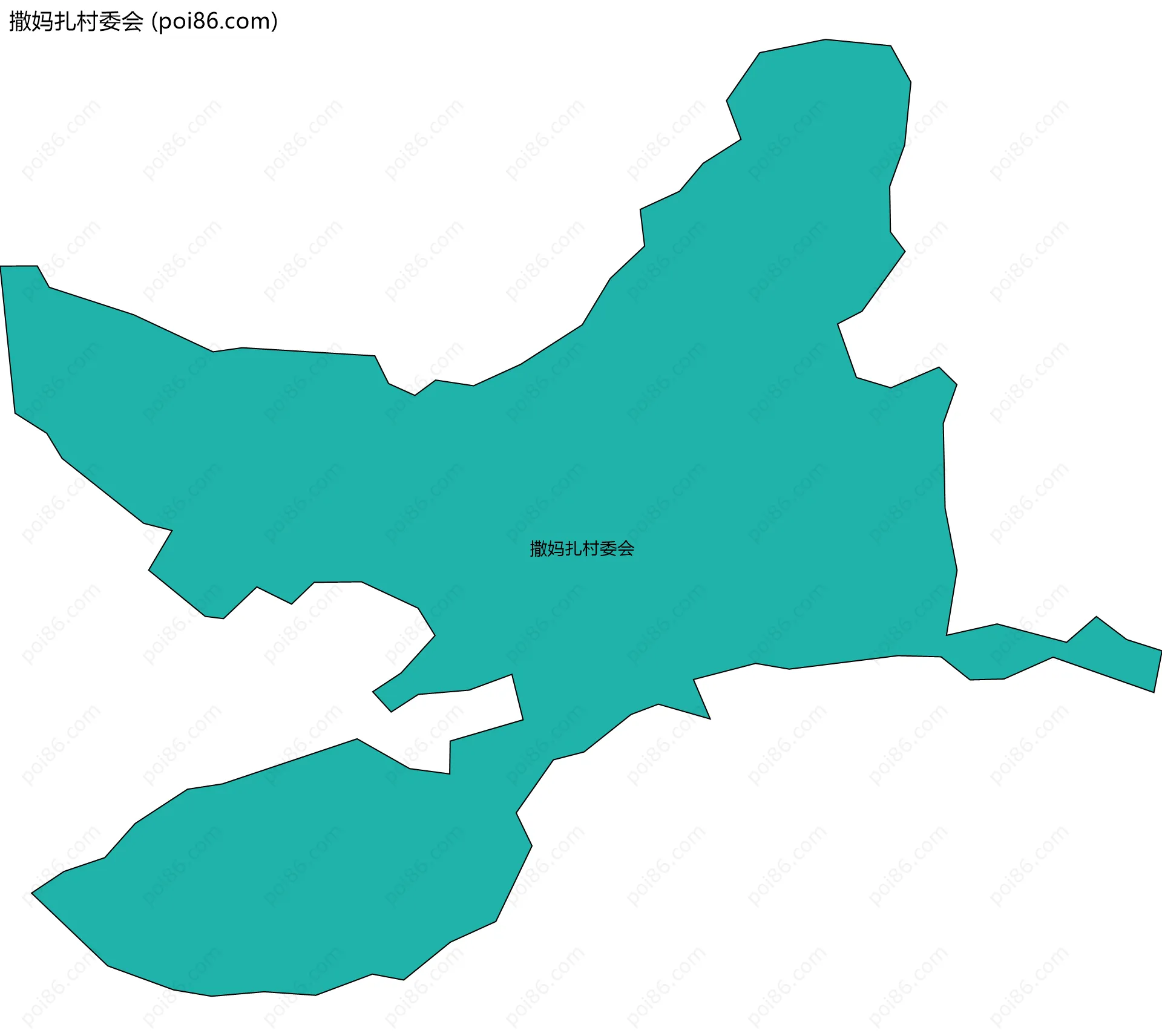 撒妈扎村委会边界地图