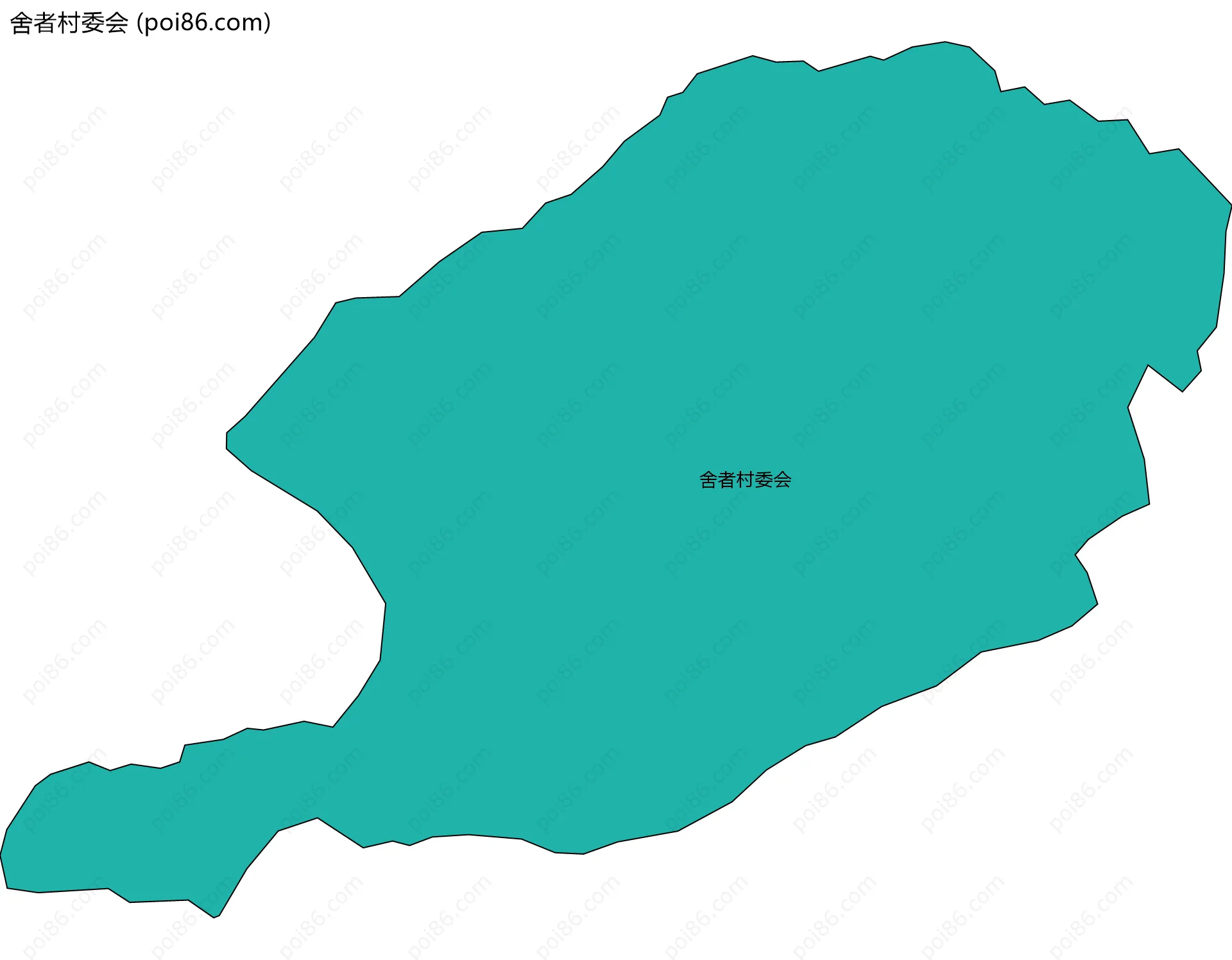 舍者村委会边界地图