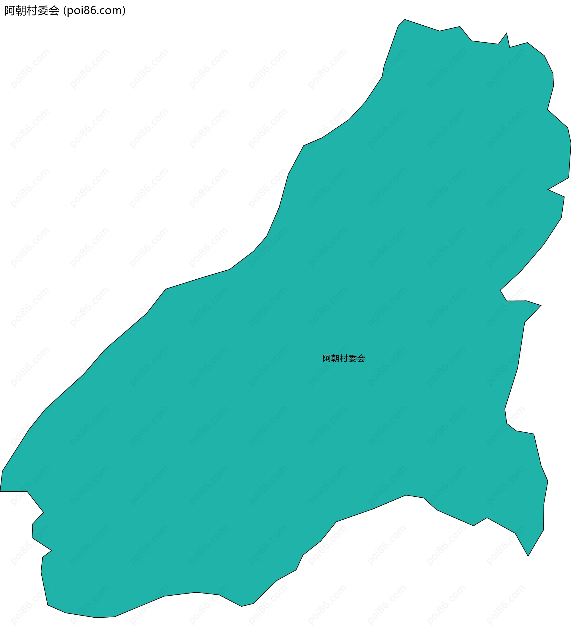 阿朝村委会边界地图
