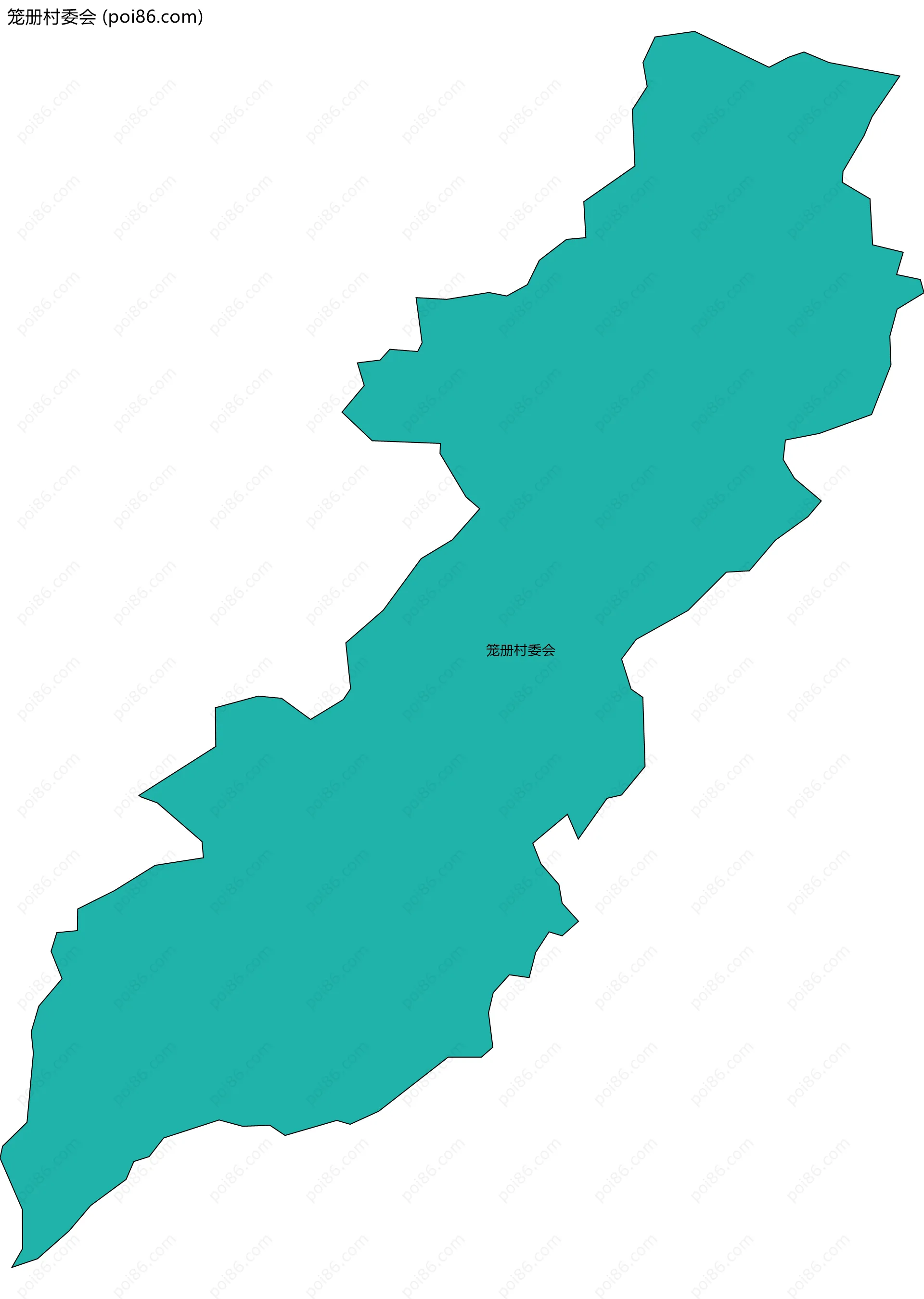 笼册村委会边界地图