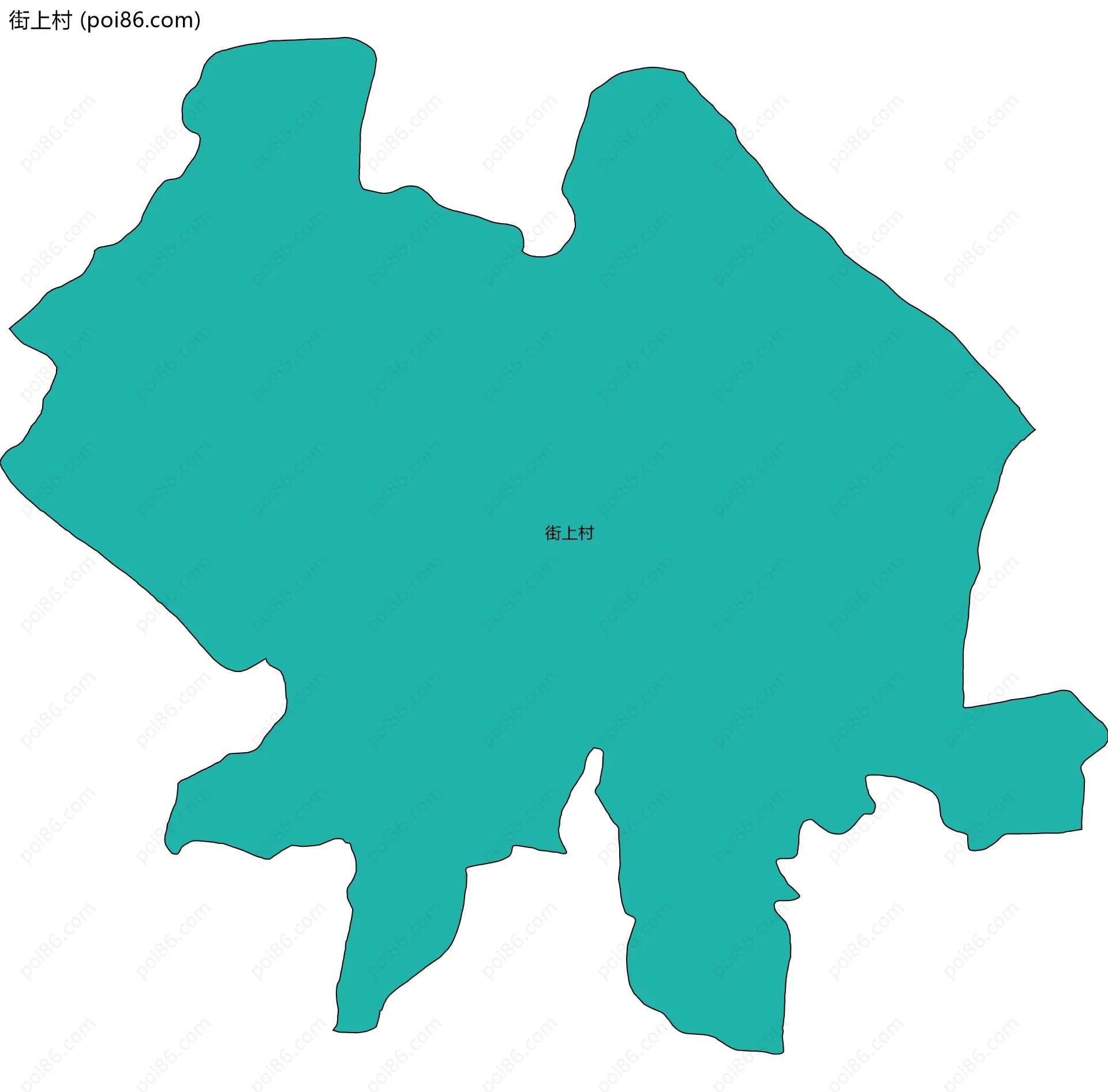 街上村边界地图
