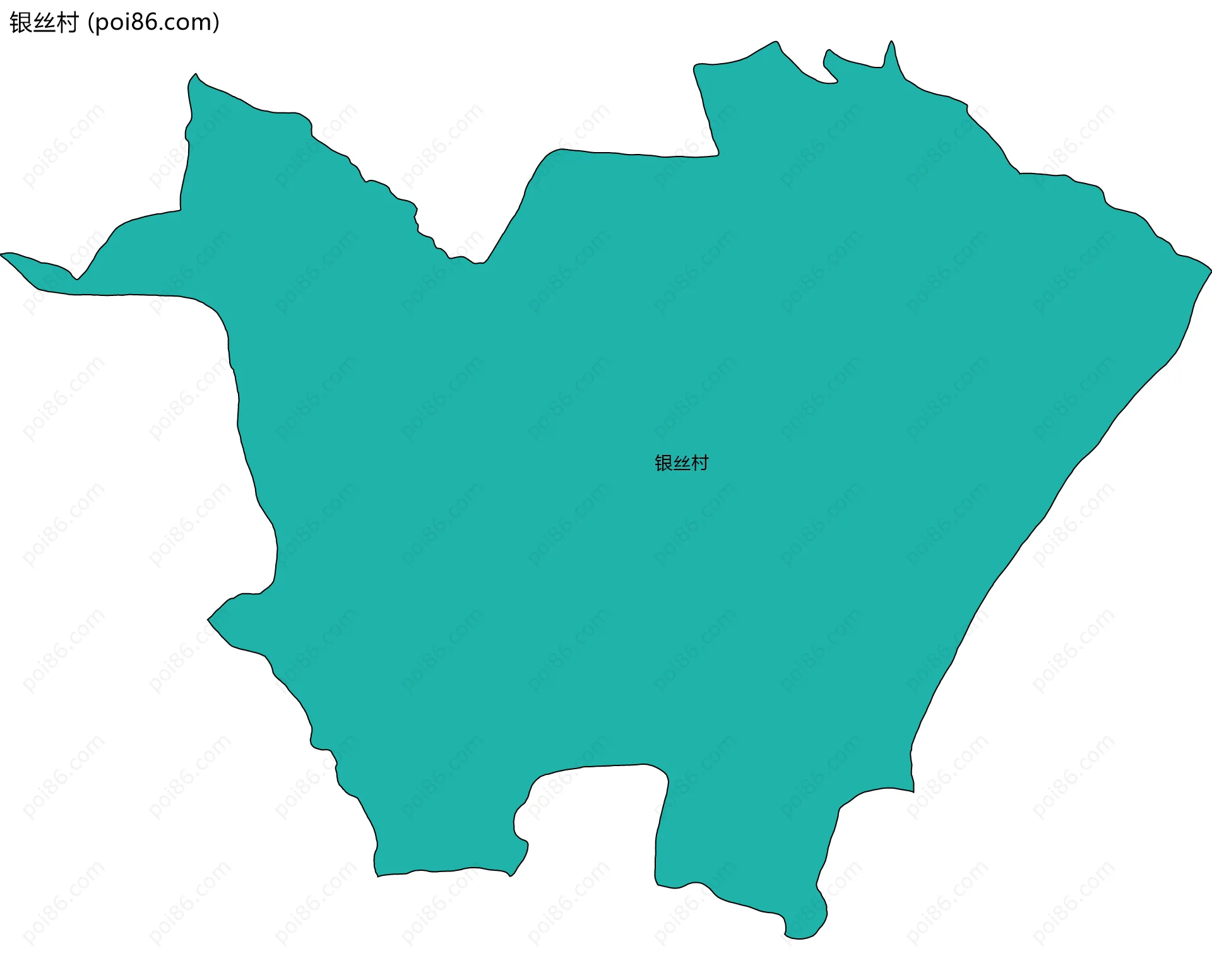 银丝村边界地图