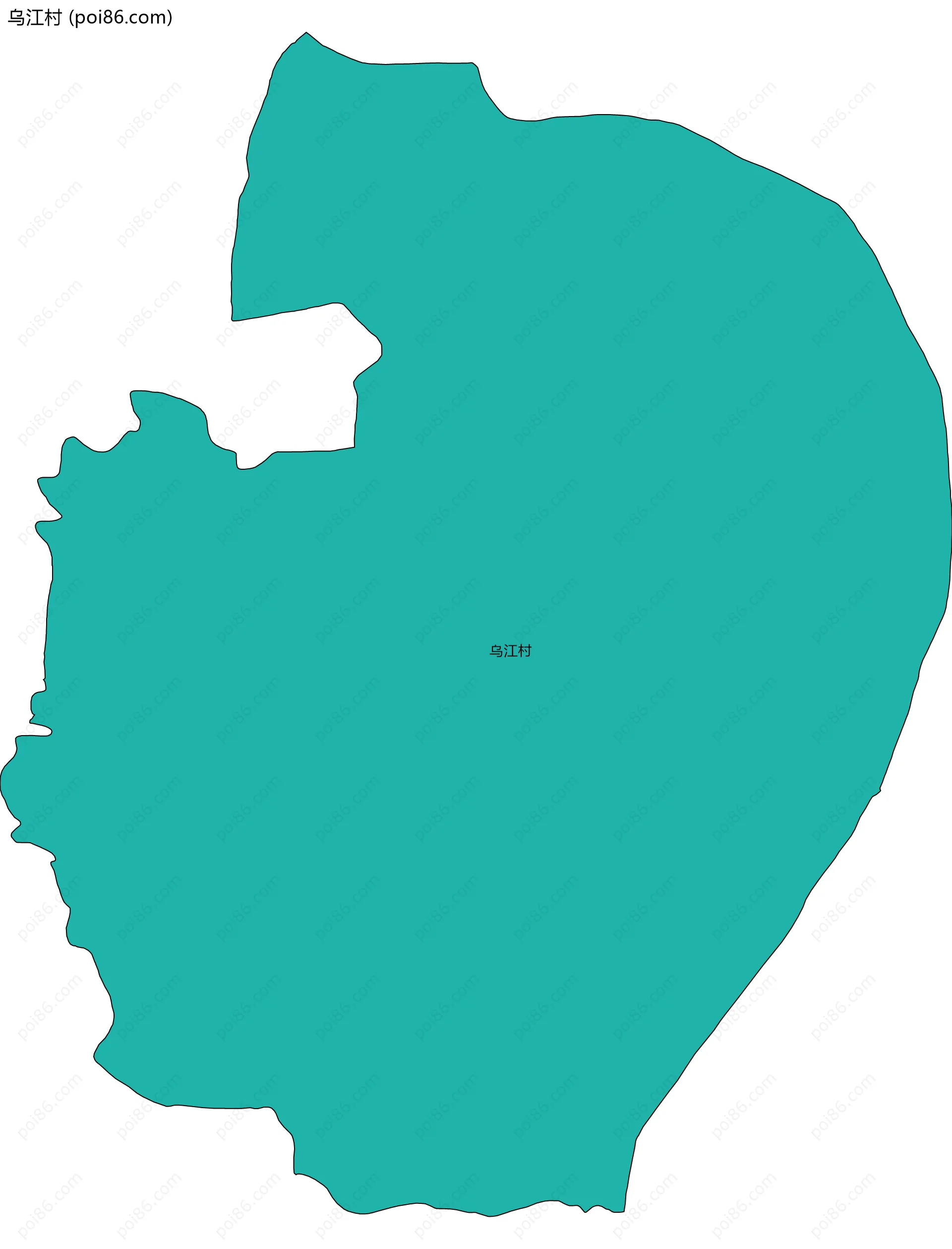 乌江村边界地图