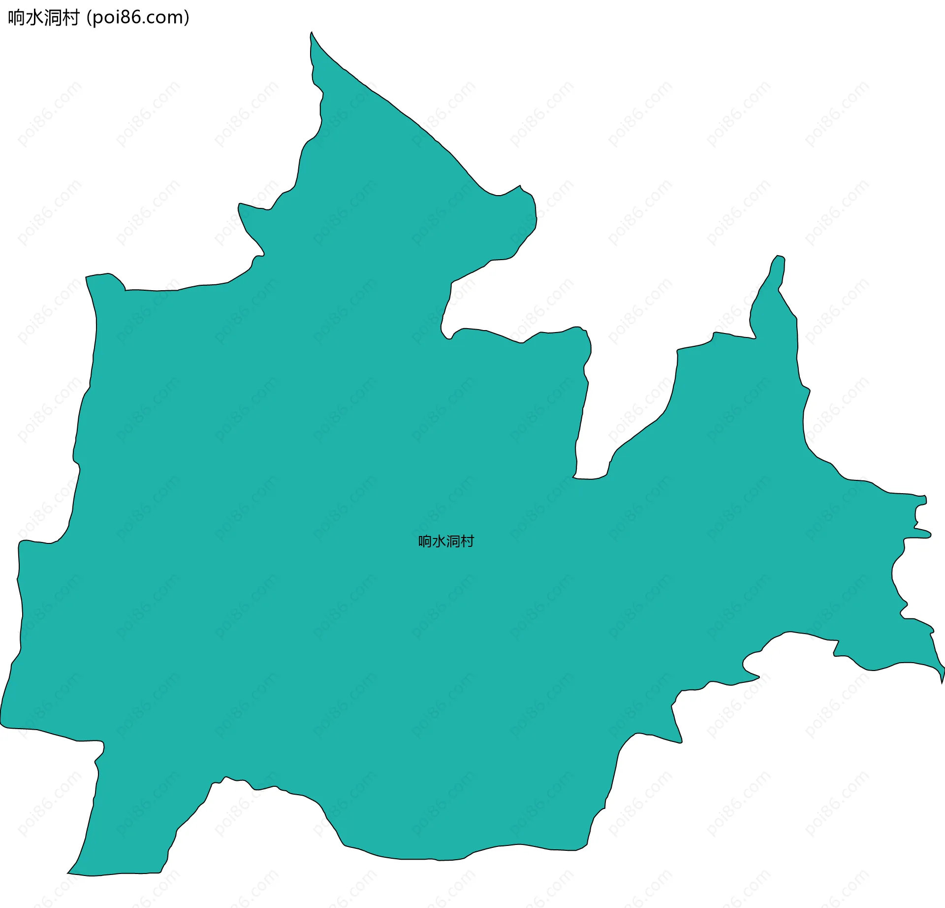 响水洞村边界地图