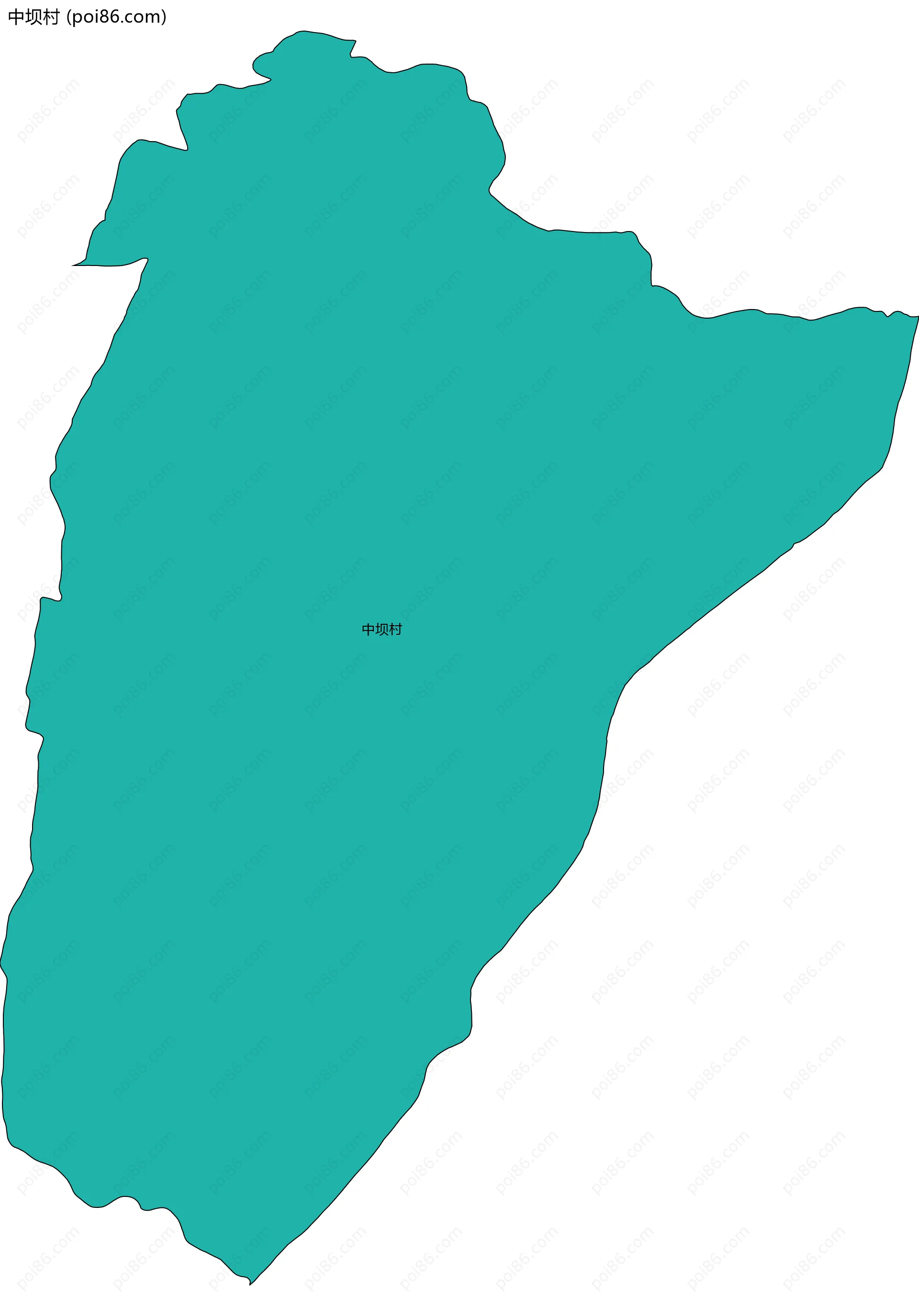 中坝村边界地图