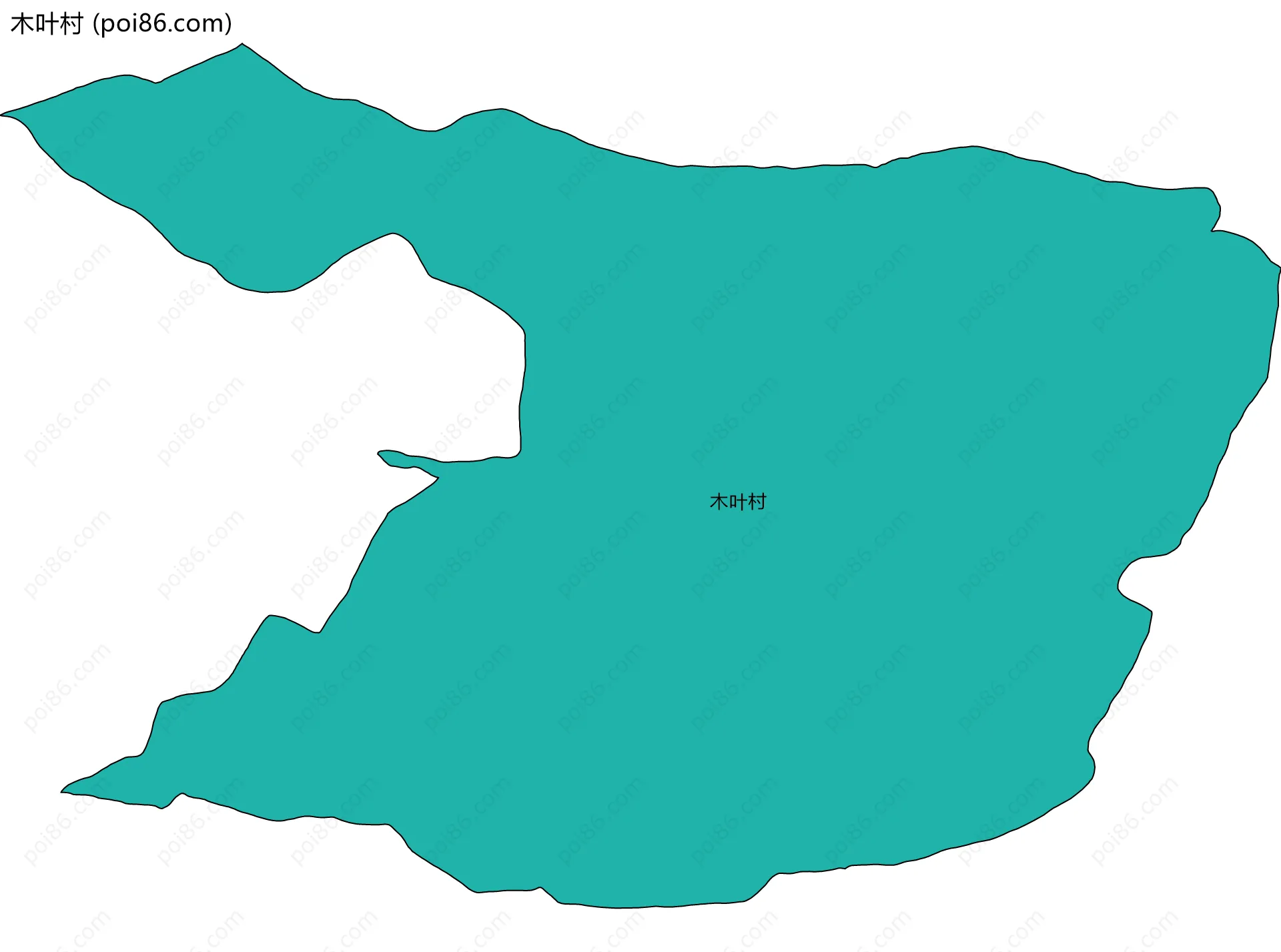 木叶村边界地图