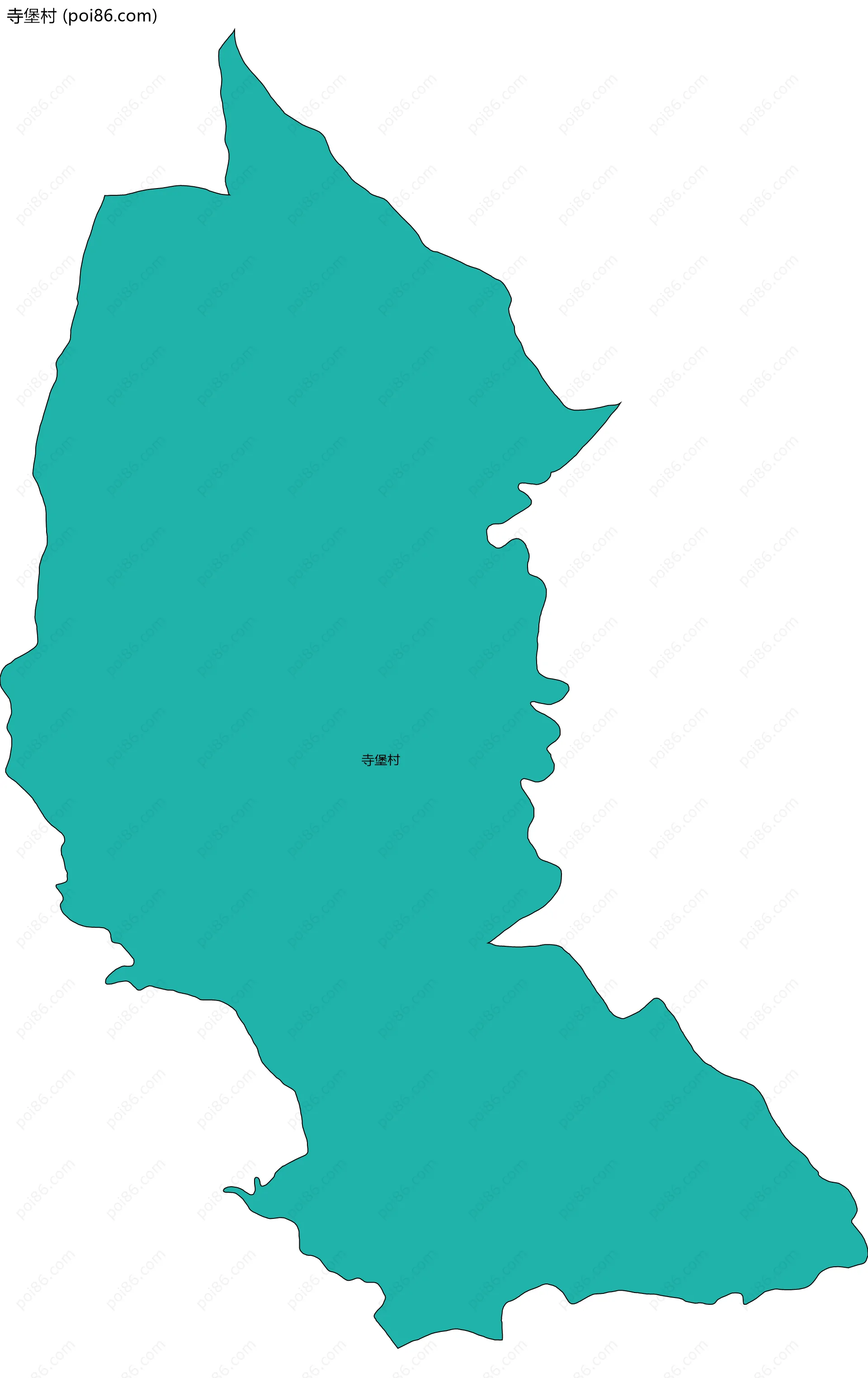 寺堡村边界地图