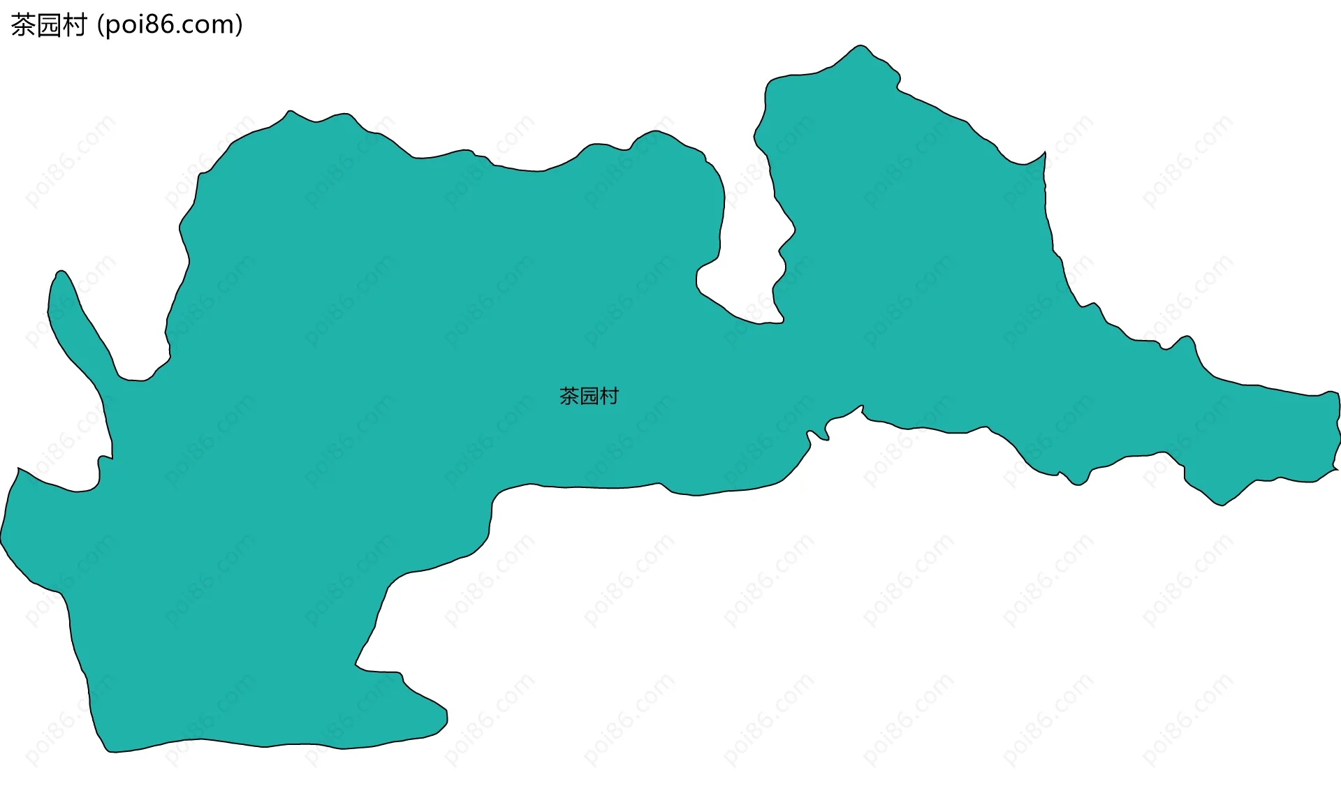 茶园村边界地图