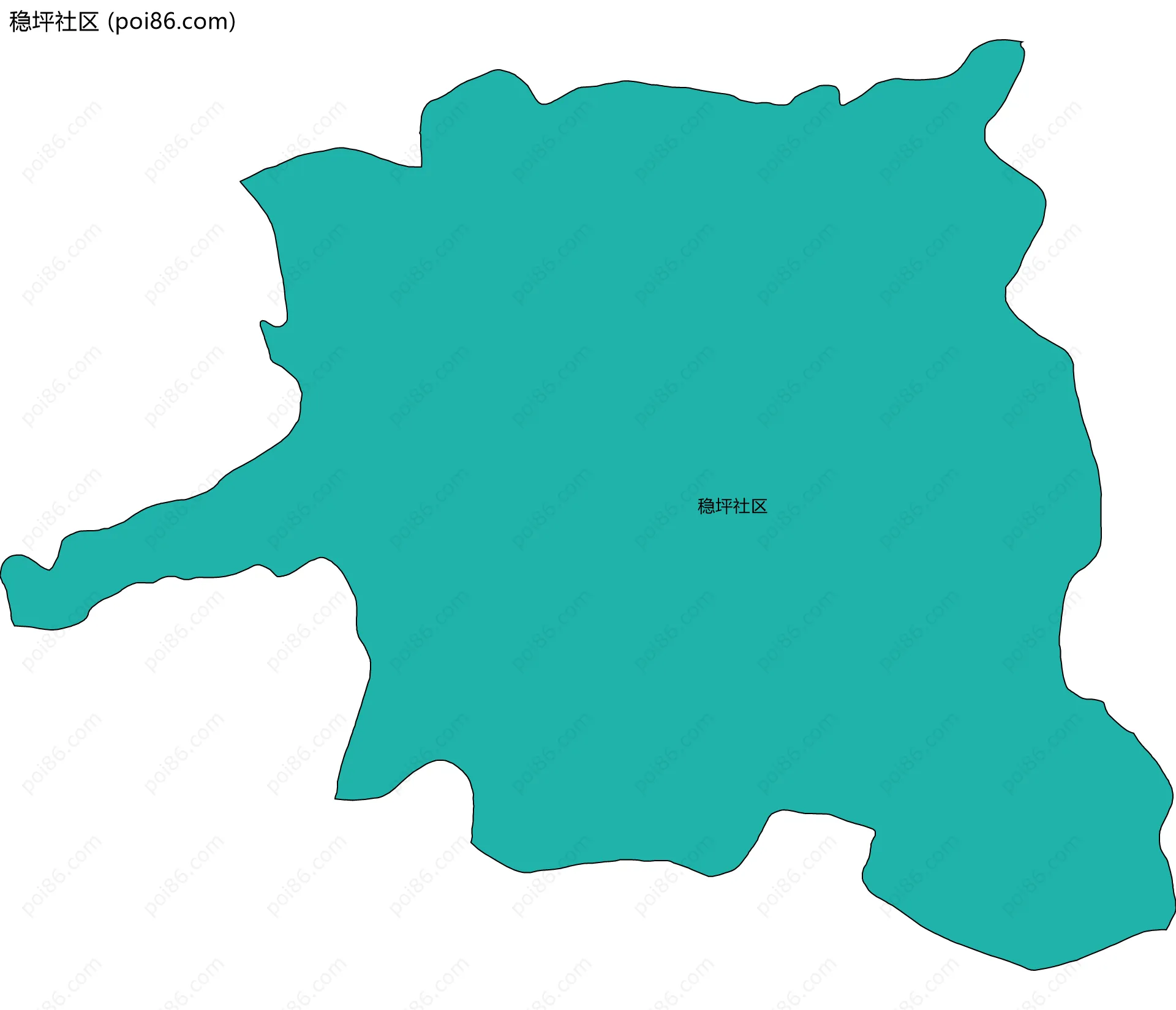 稳坪社区边界地图