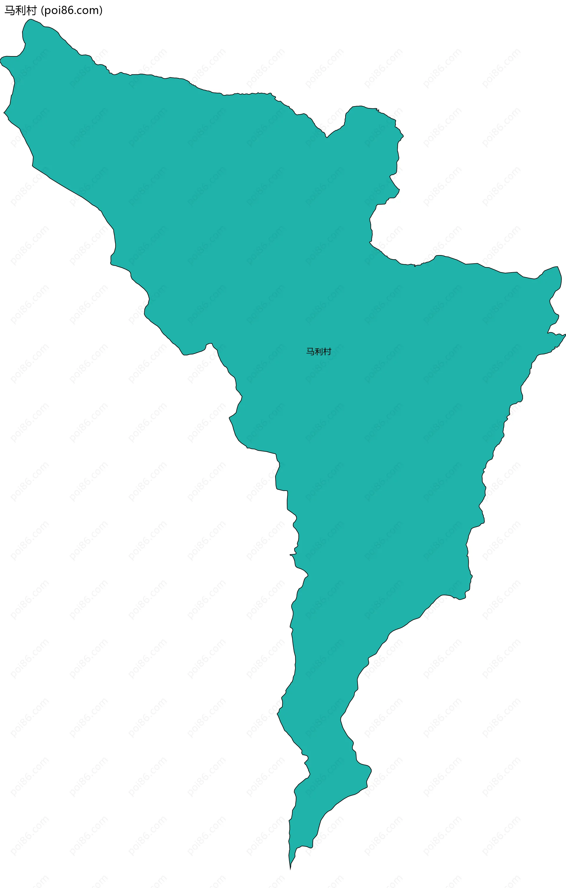 马利村边界地图