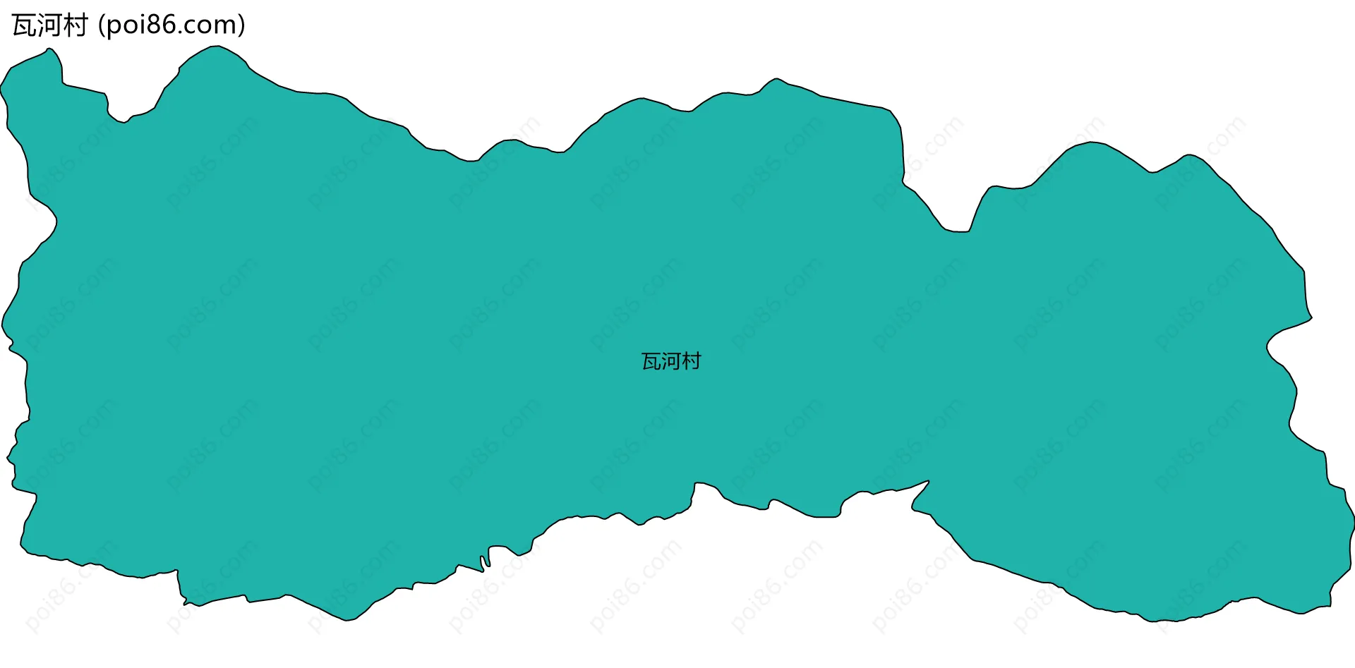 瓦河村边界地图