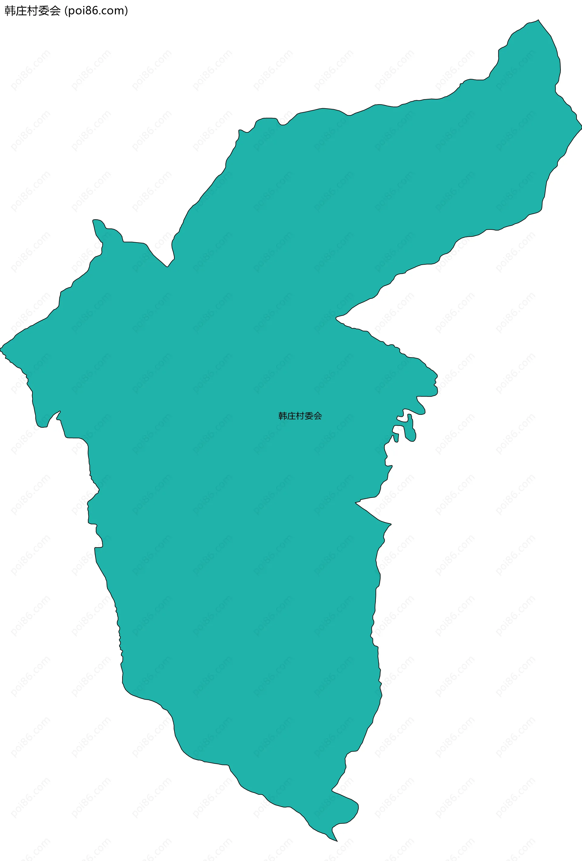 韩庄村委会边界地图
