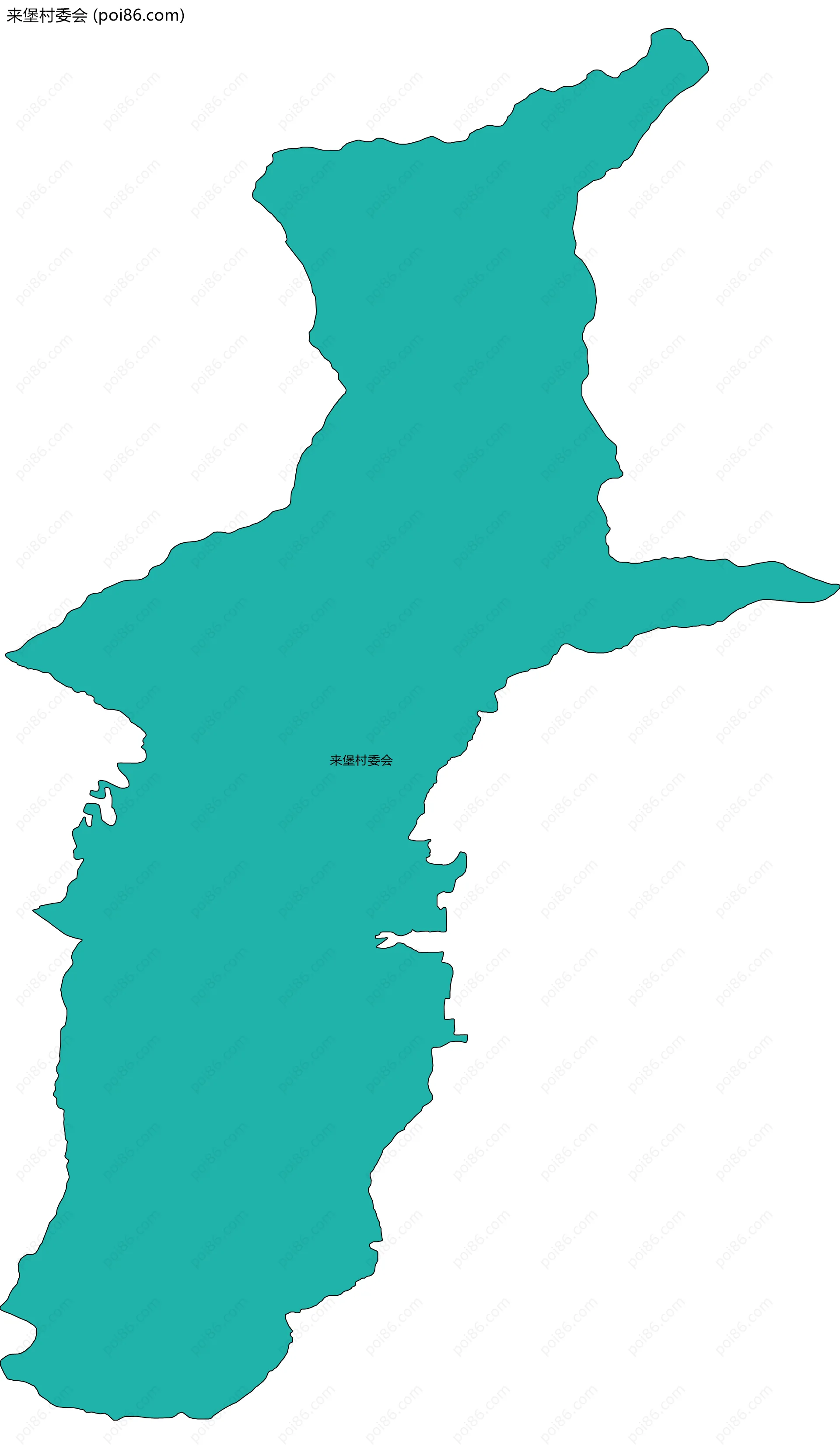 来堡村委会边界地图