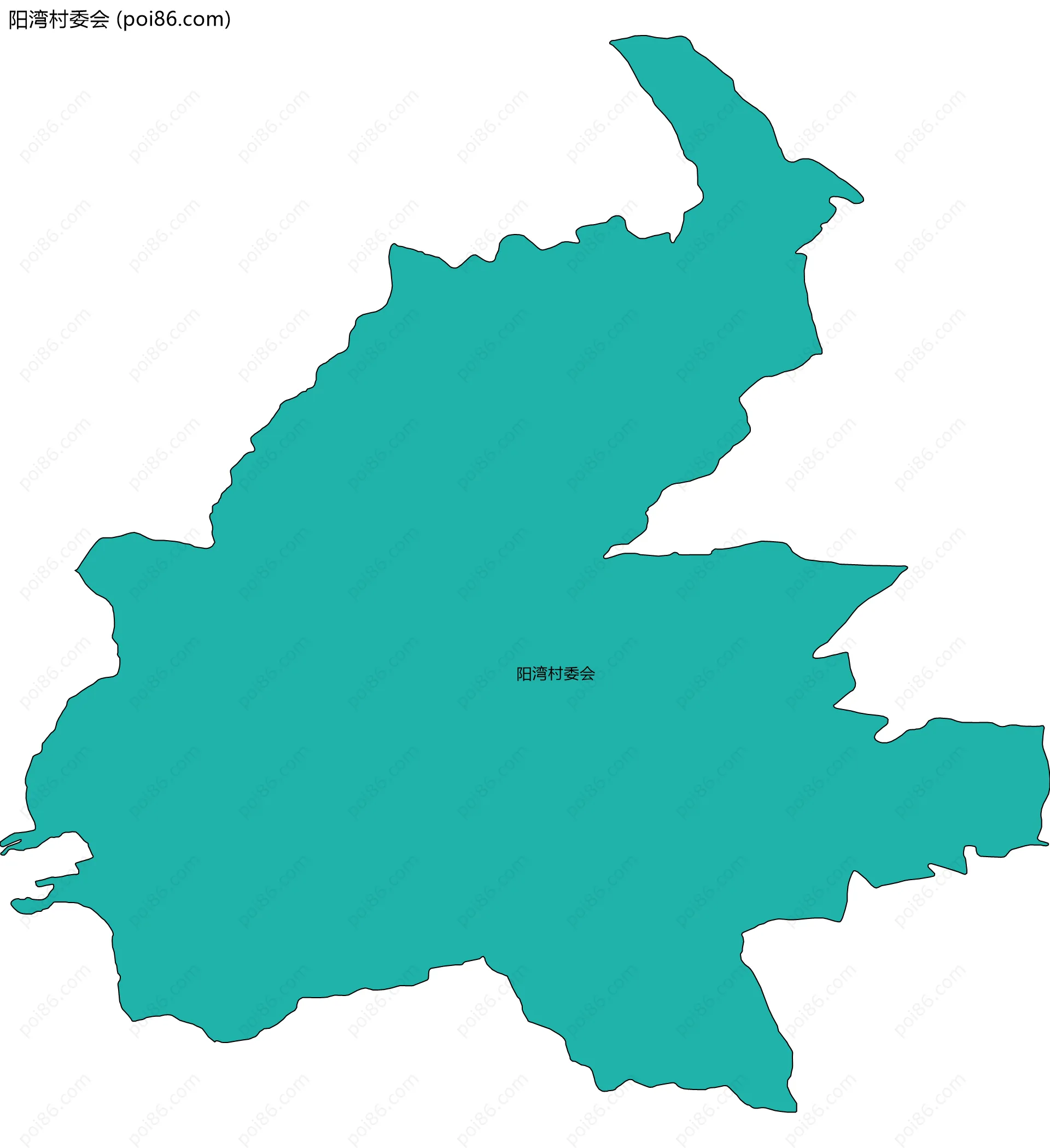 阳湾村委会边界地图