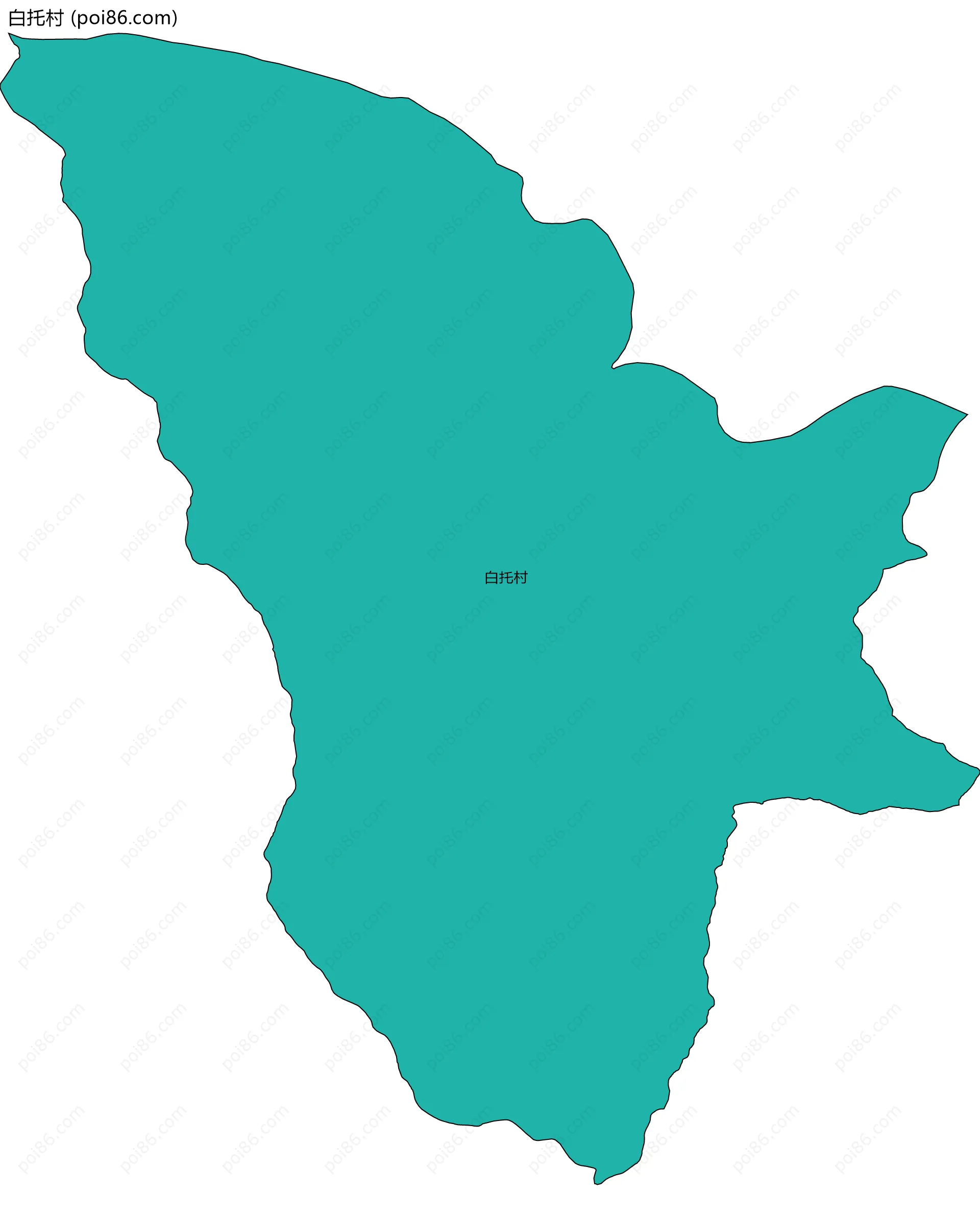 白托村边界地图