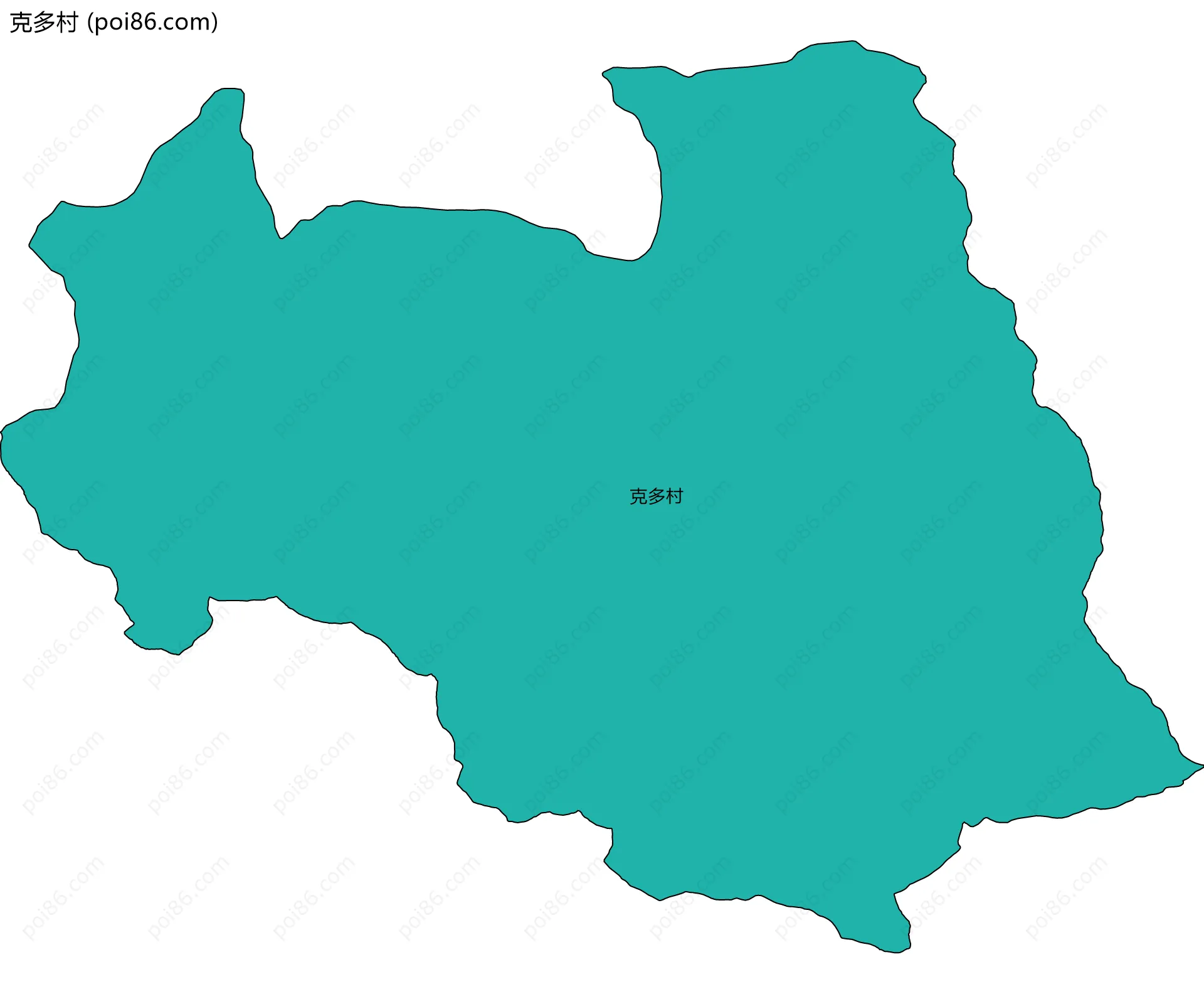 克多村边界地图