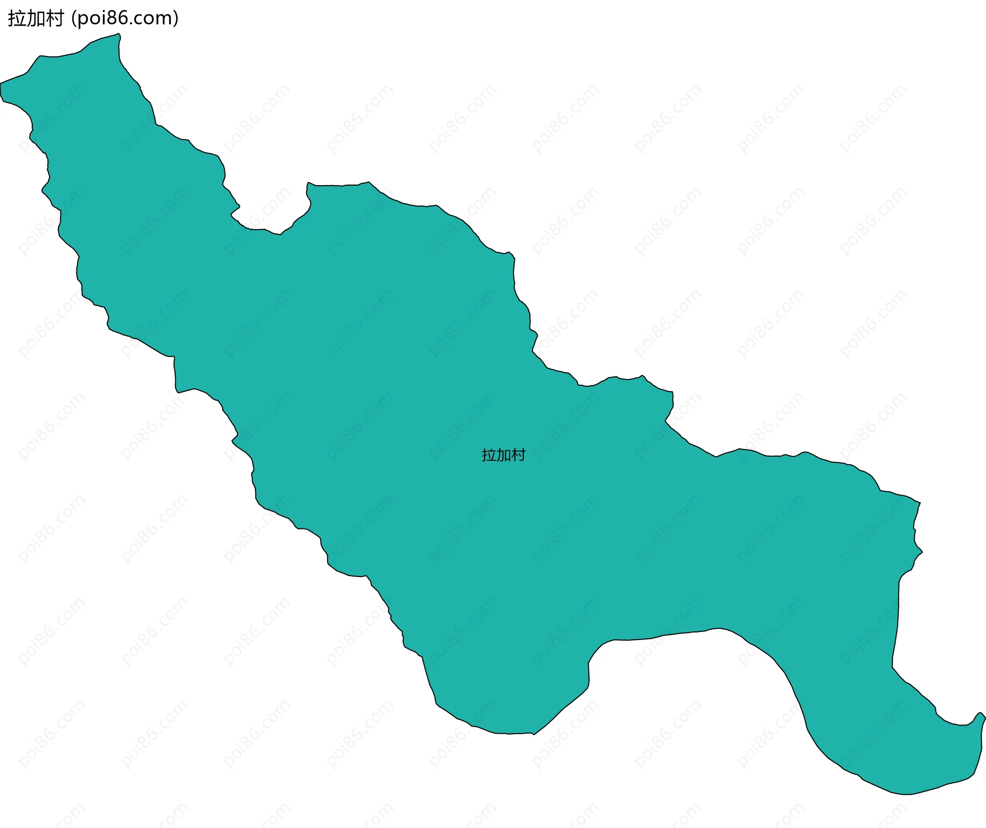 拉加村边界地图