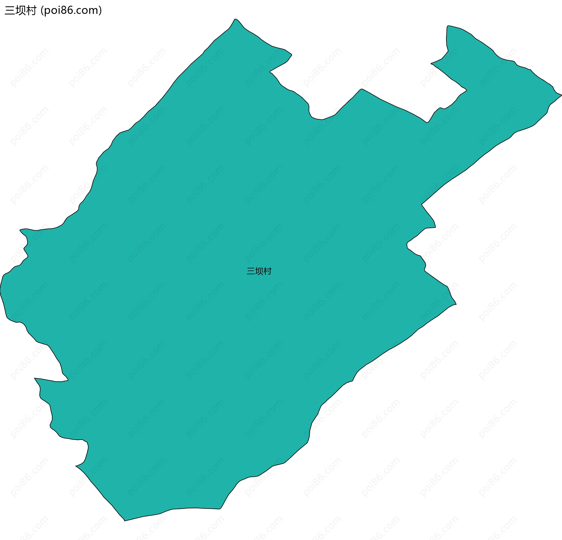 三坝村边界地图