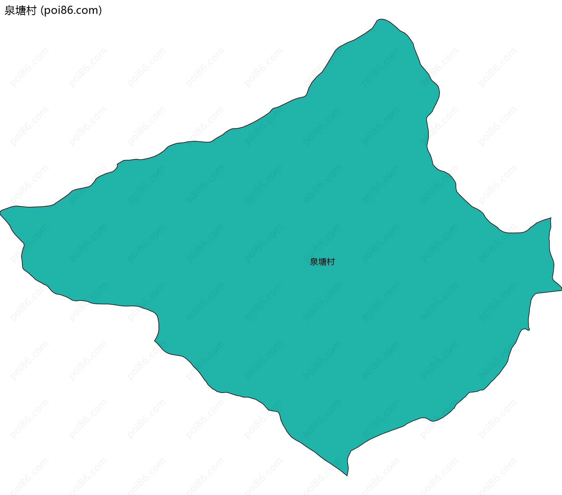 泉塘村边界地图