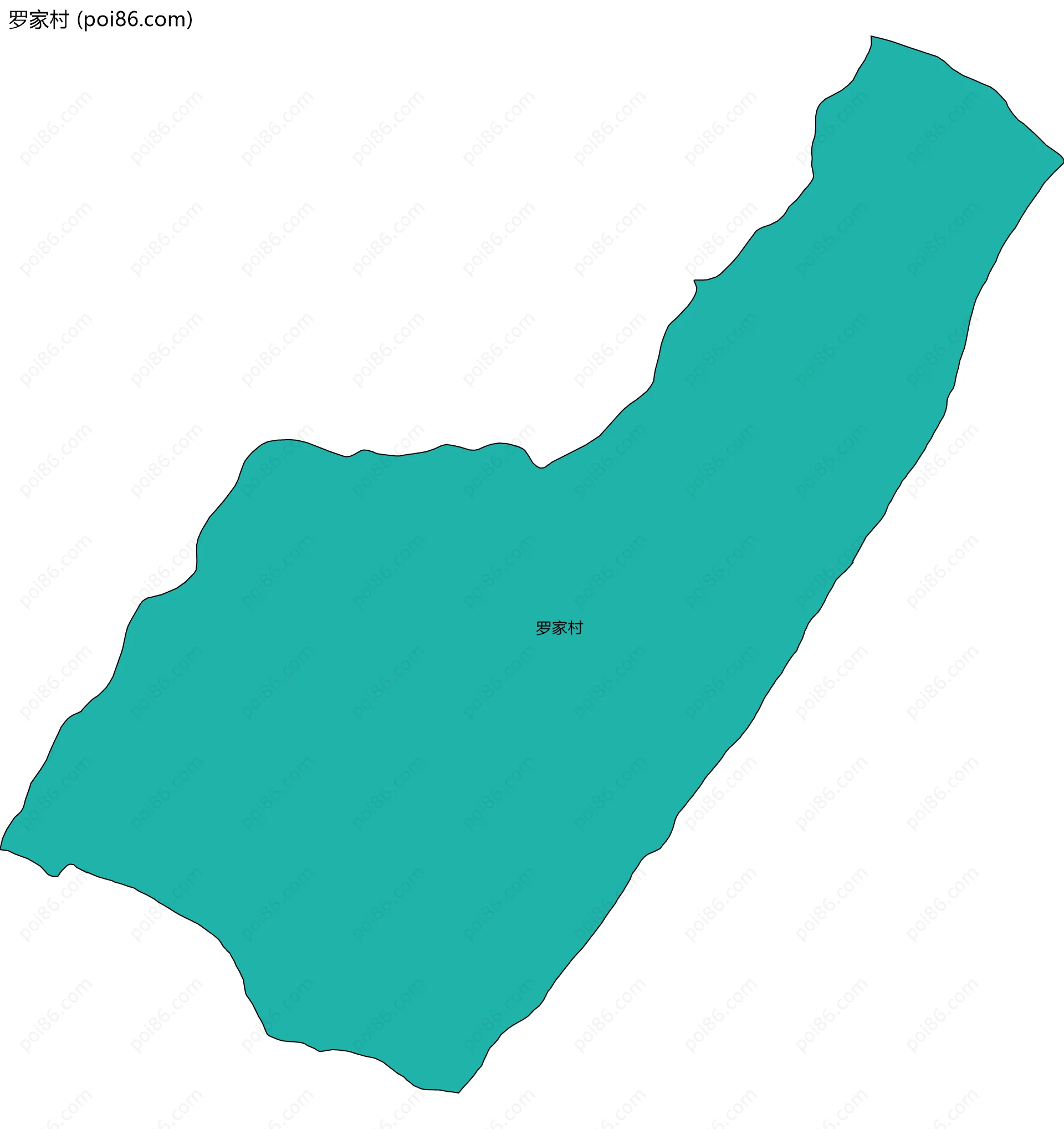罗家村边界地图