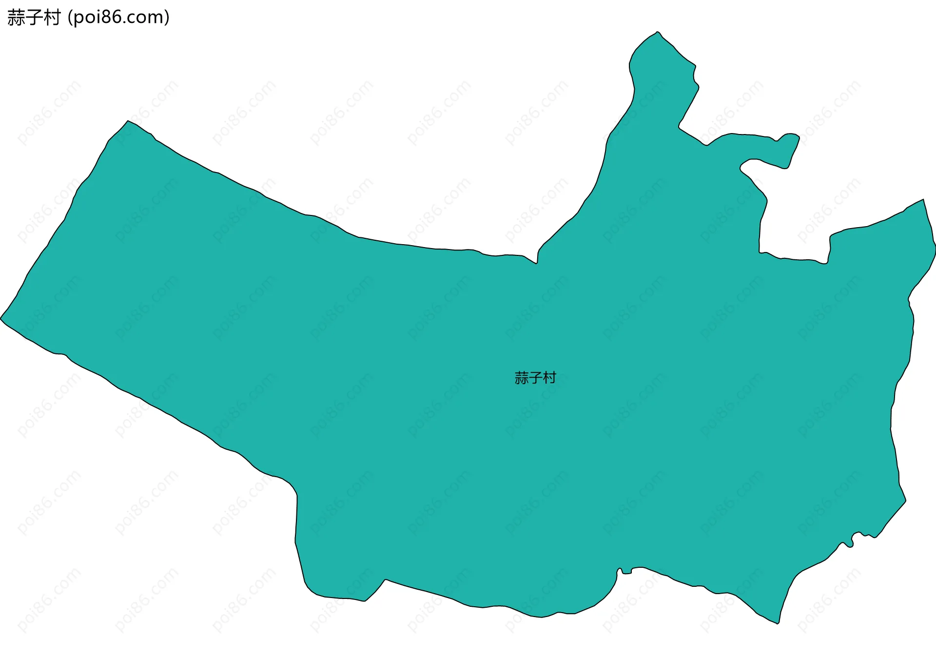 蒜子村边界地图