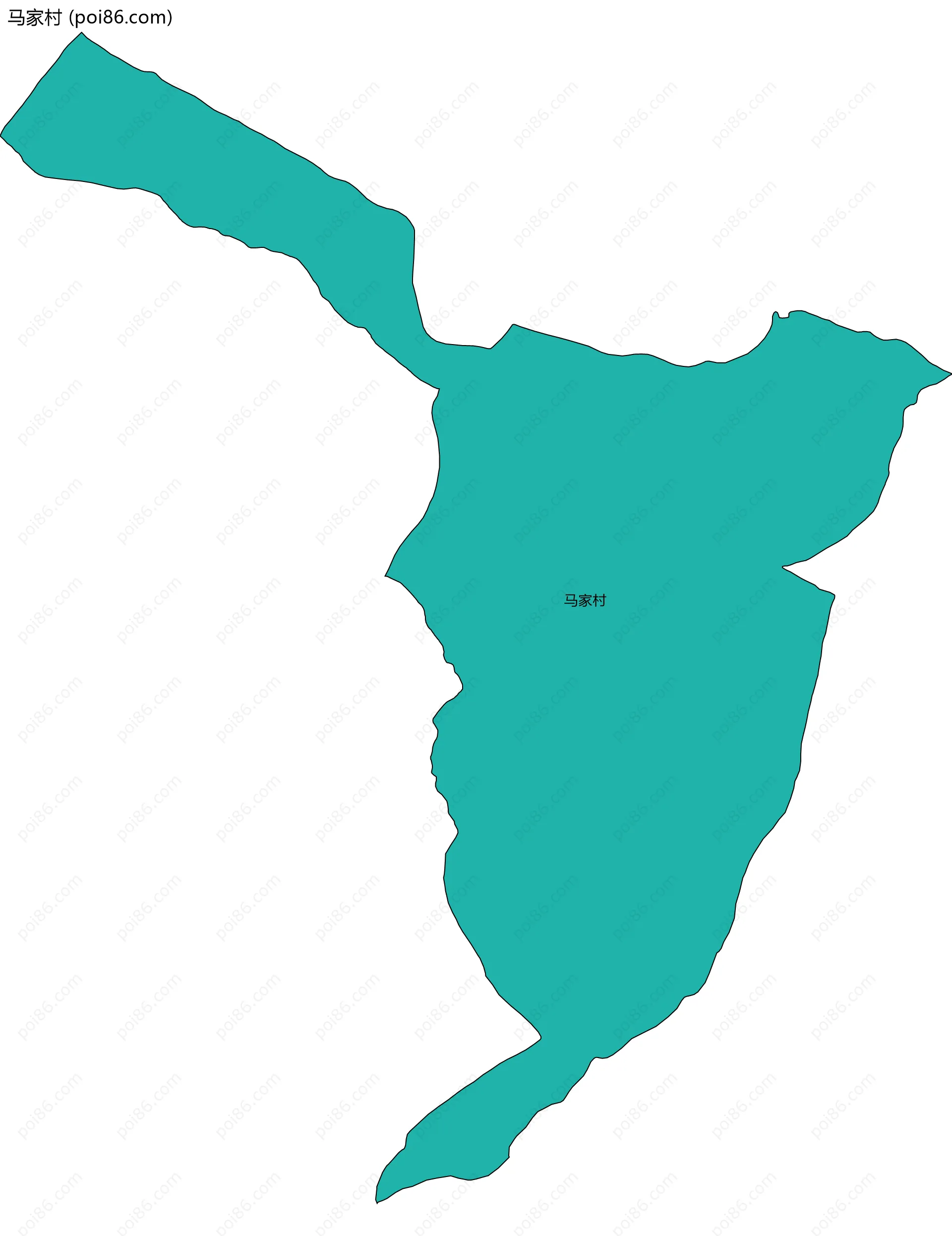 马家村边界地图