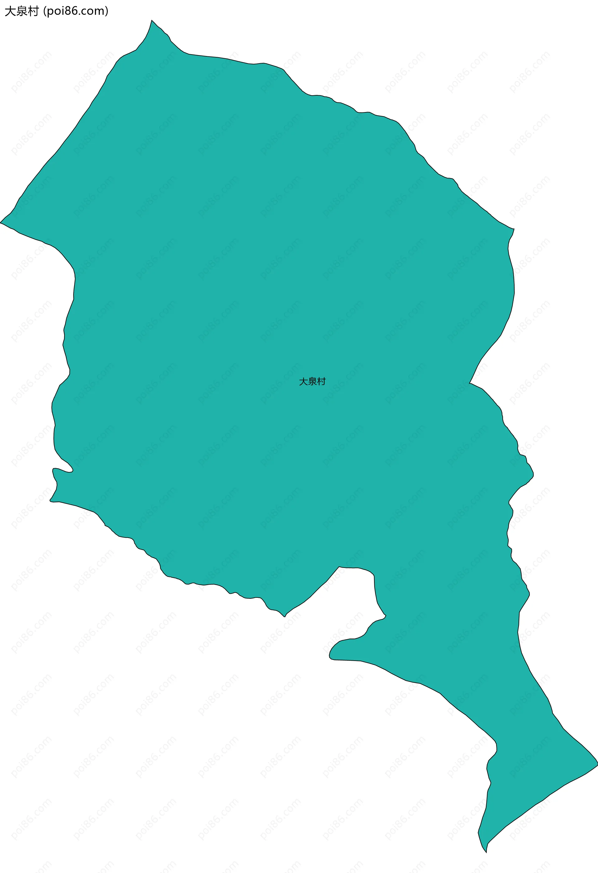 大泉村边界地图