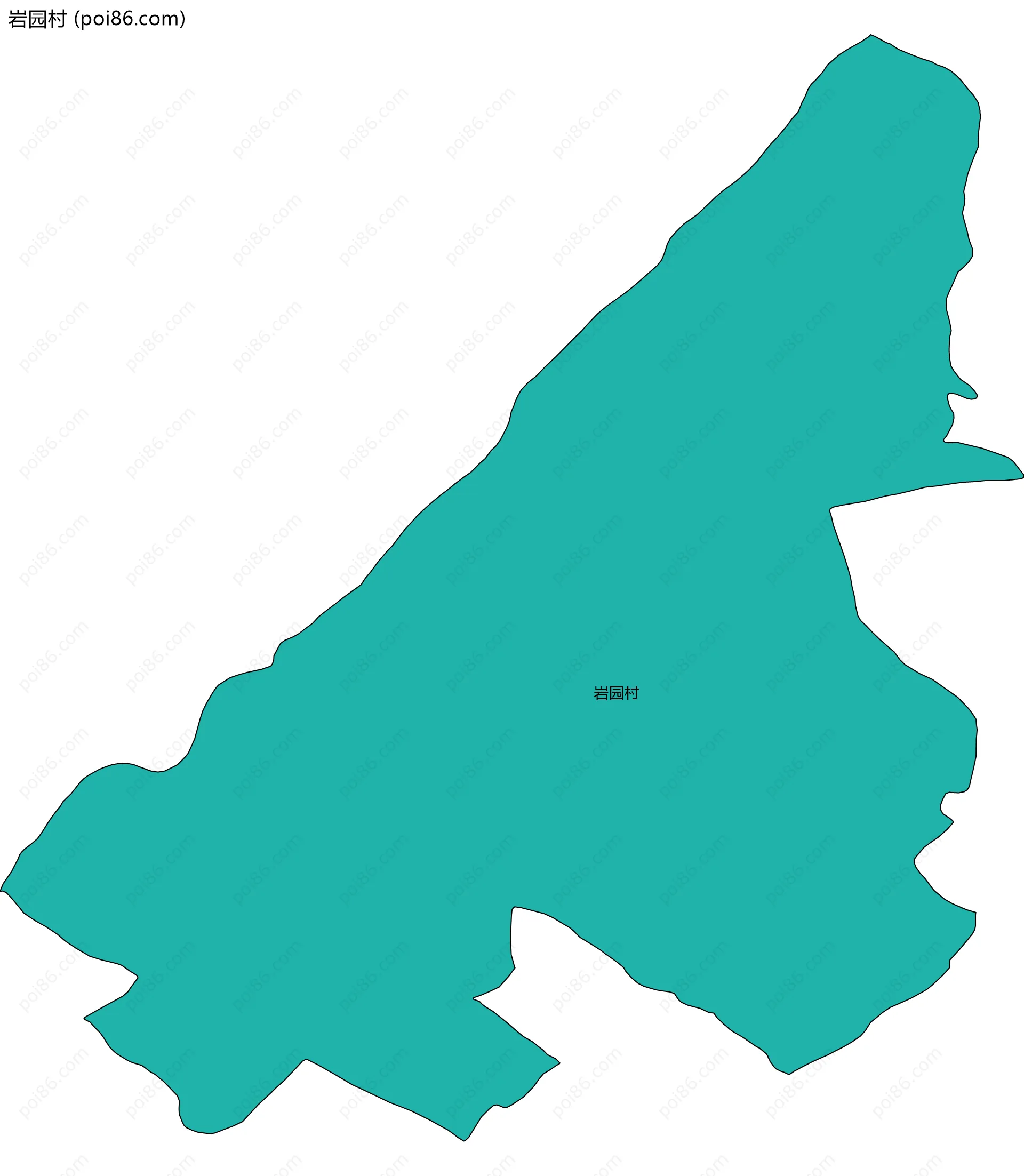 岩园村边界地图