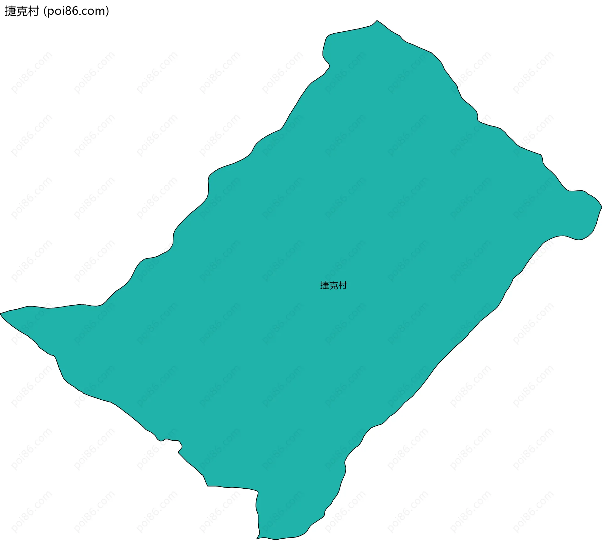 捷克村边界地图