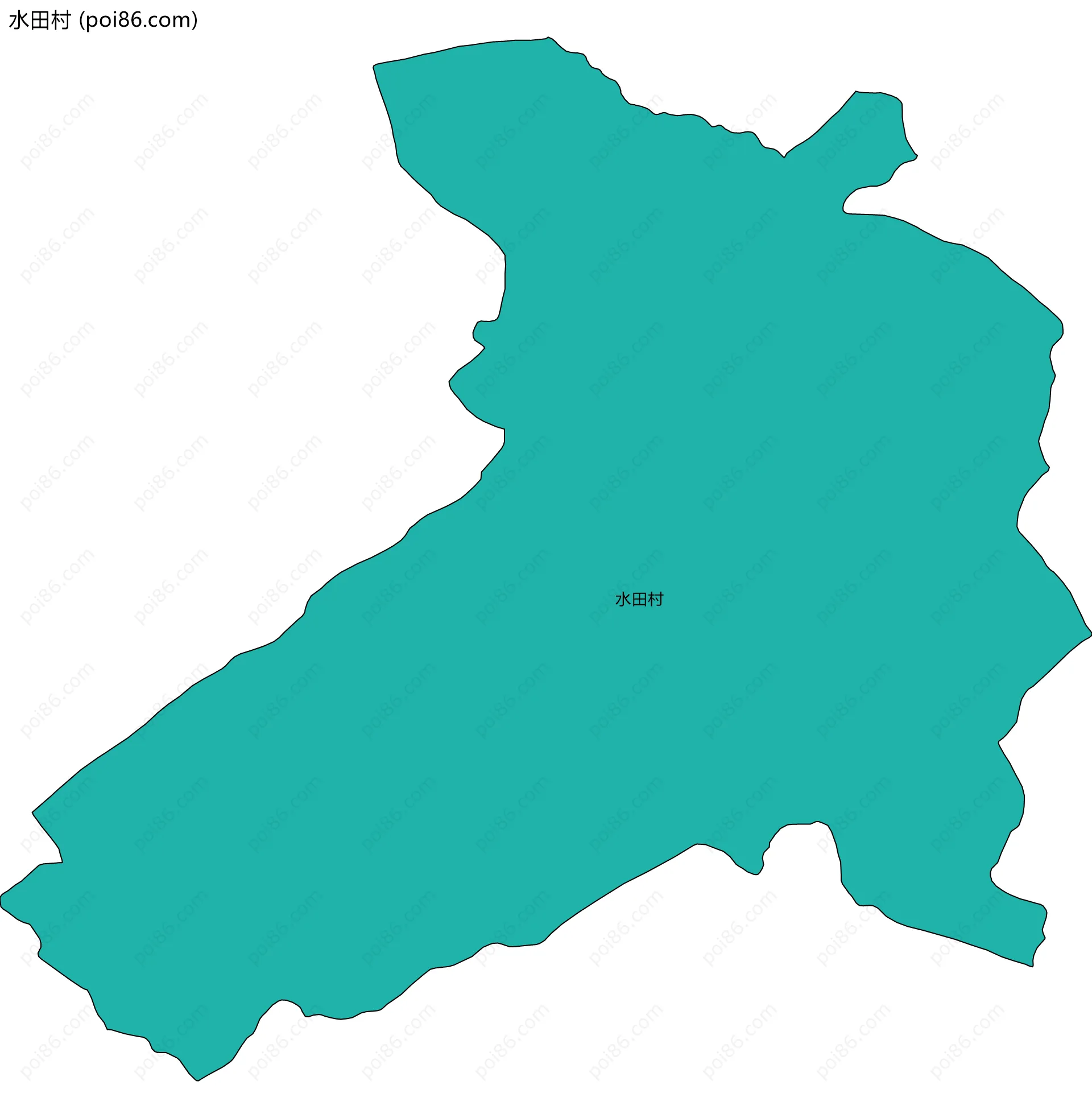 水田村边界地图