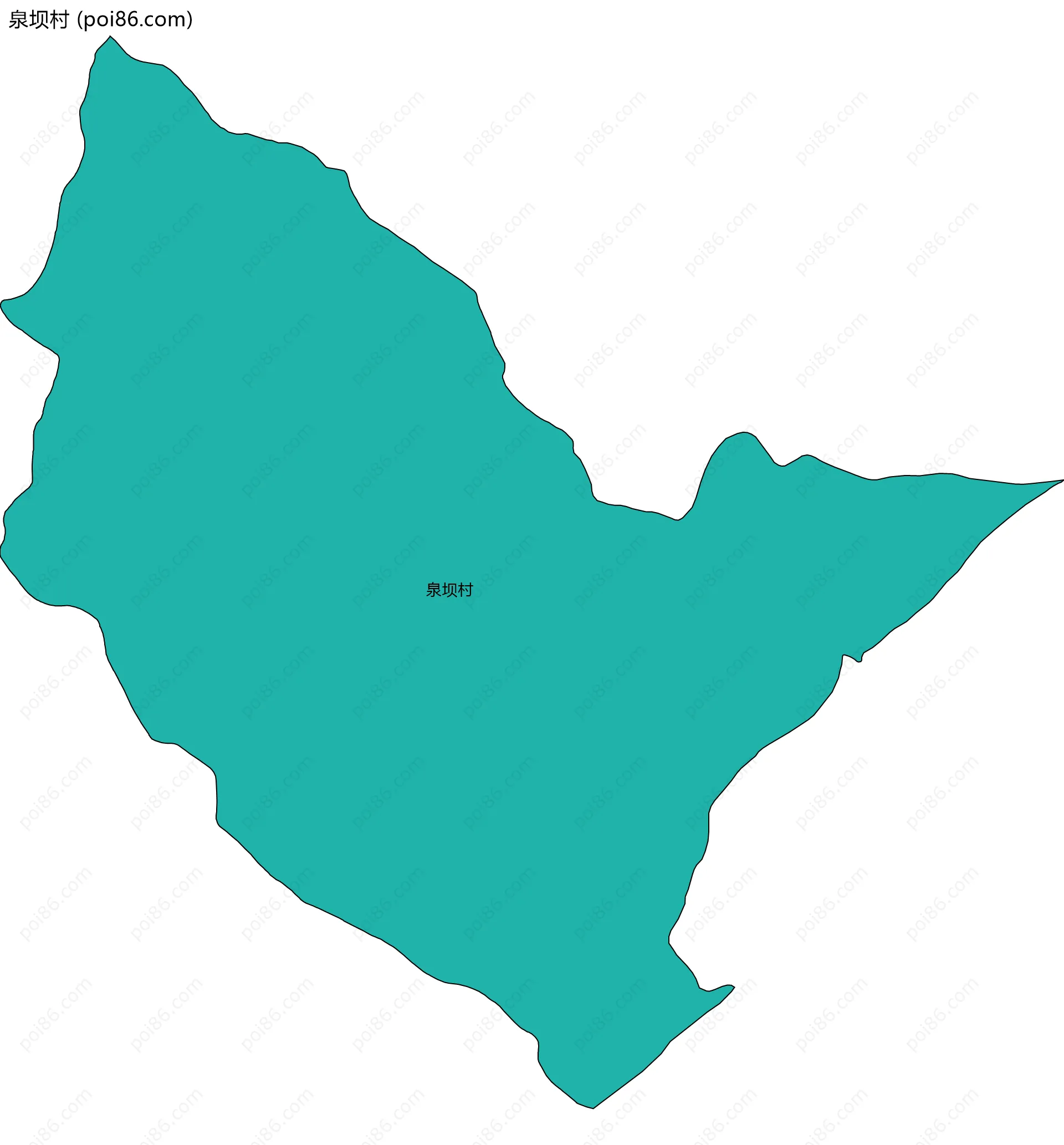 泉坝村边界地图