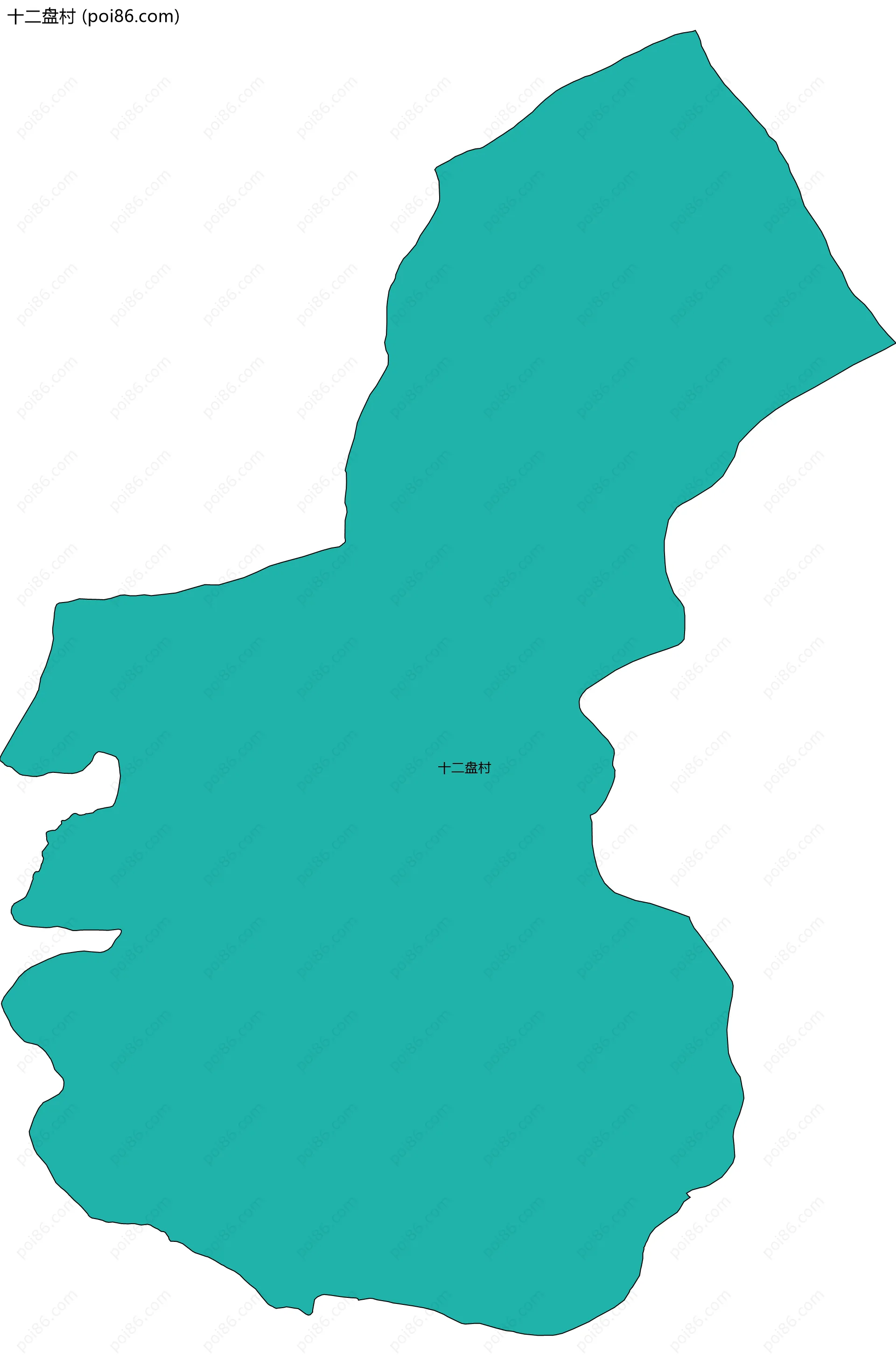 十二盘村边界地图